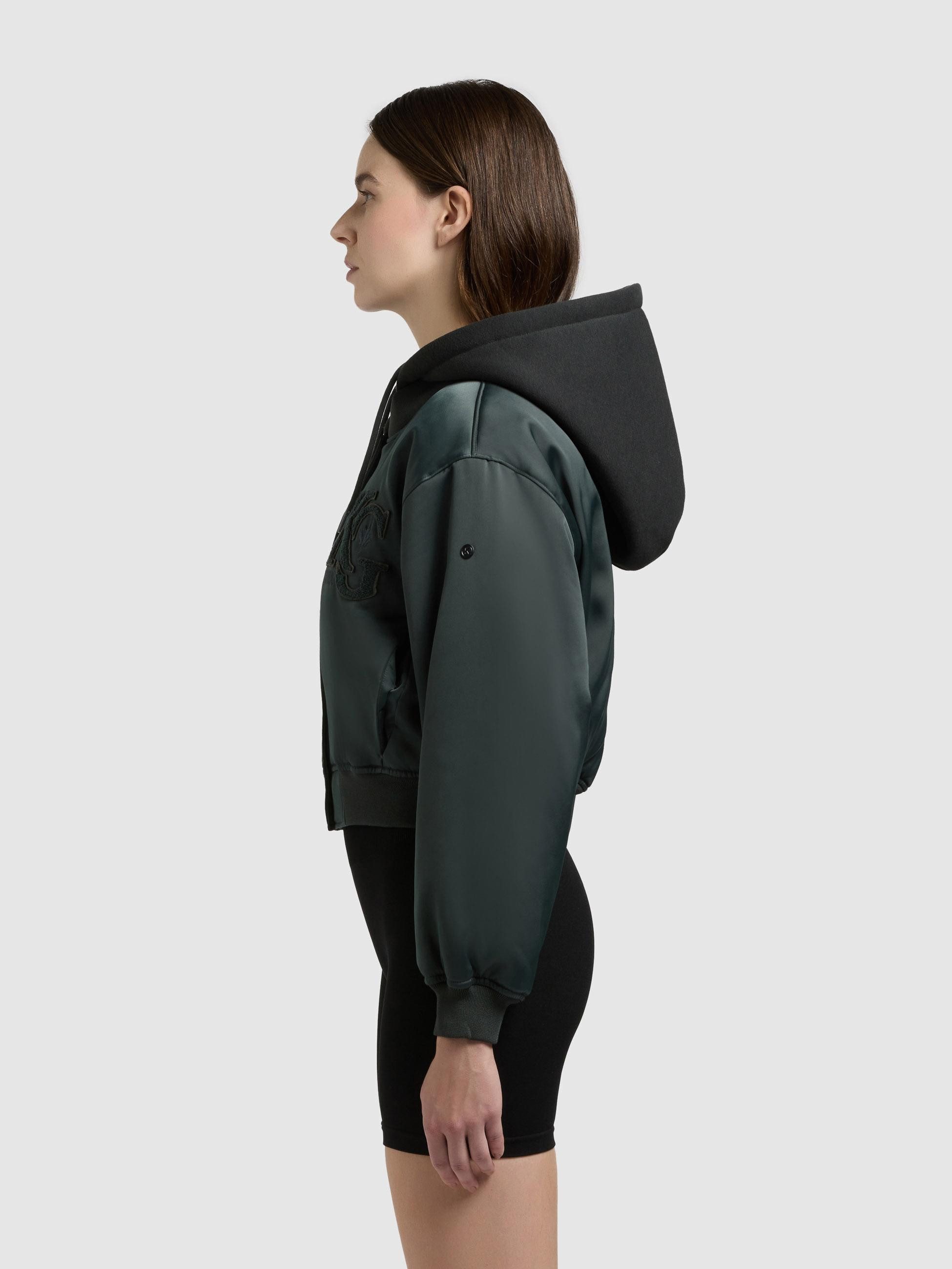khujo Collegejacke Chani Kurze Damen Bomberjacke mit Kapuze