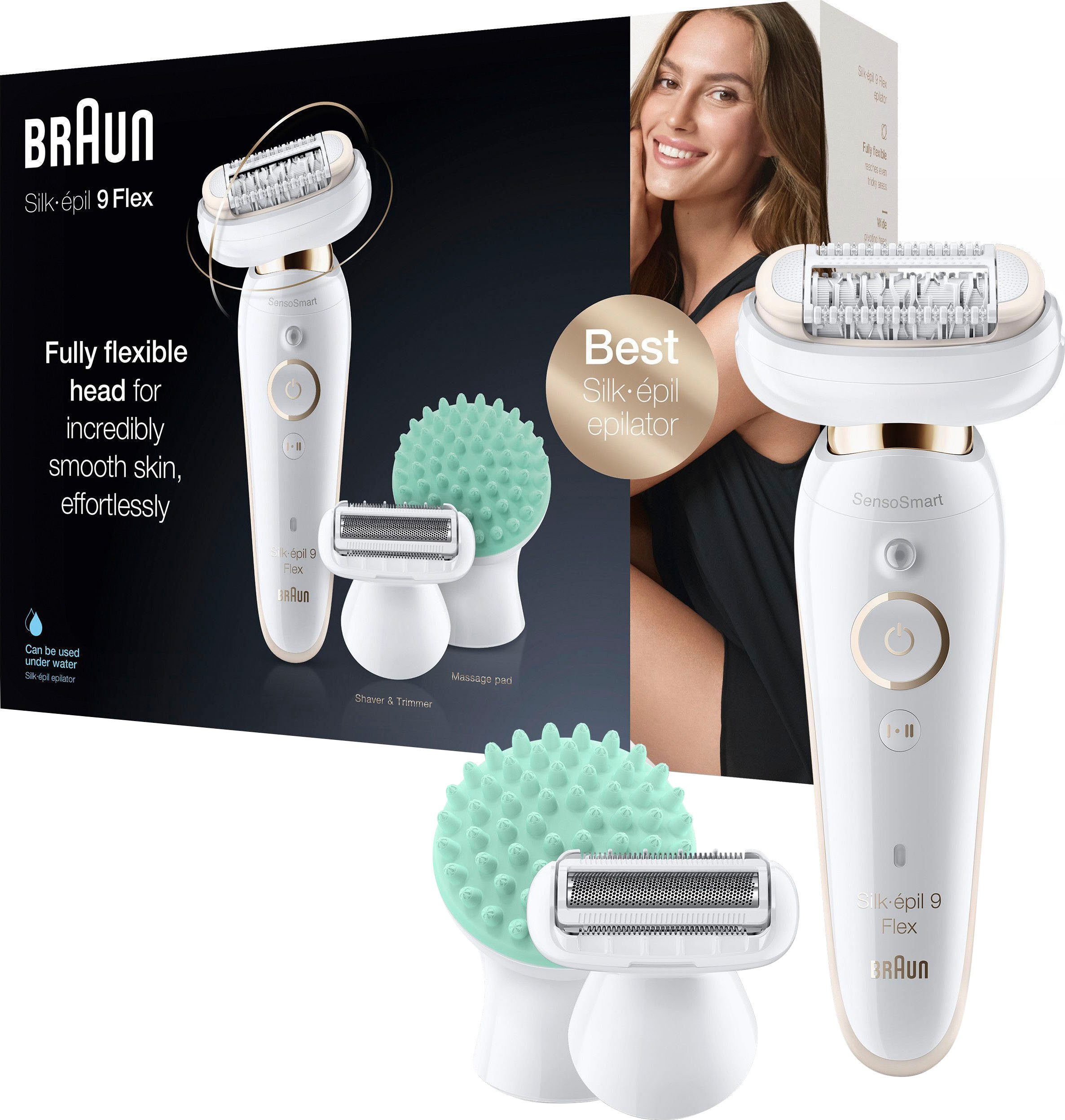 Braun Epilierer Silk-épil 9 Flex flexibler Kopf 9020