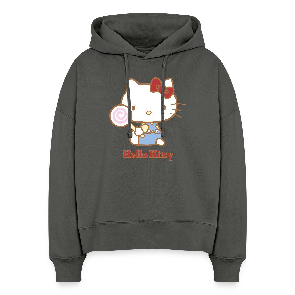 Hoodie Hello Kitty Mit Lollipop Frauen Boxy Organic Hoodie