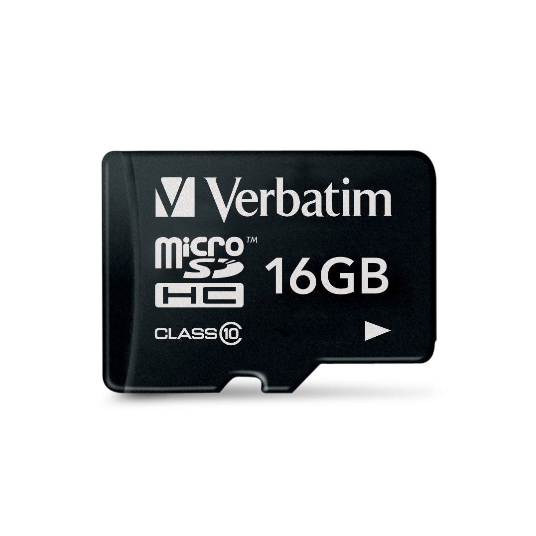 Verbatim Handyspeicherkarte Kameraspeicherkarte Speichermedium Speicherkarte (16 GB, Class 10, UHS-I U1, V10, 80.0 MB/s Lesegeschwindigkeit, bis 80 MB/s, Full HD, wasserabweisend, stoßfest)