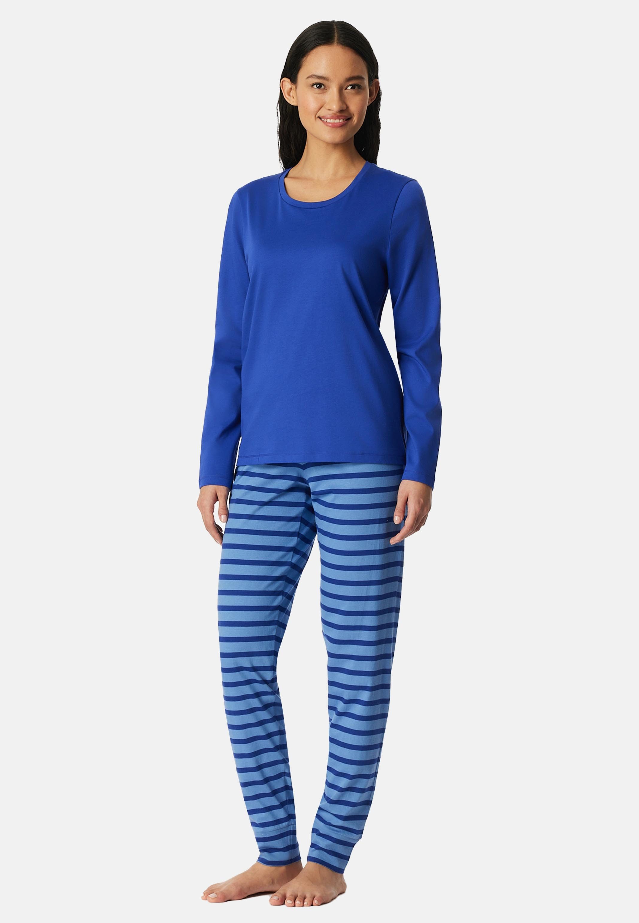 Schiesser Pyjama Casual Essentials (Set, 2 tlg) Schlafanzug - Baumwolle - Atmungsaktiv