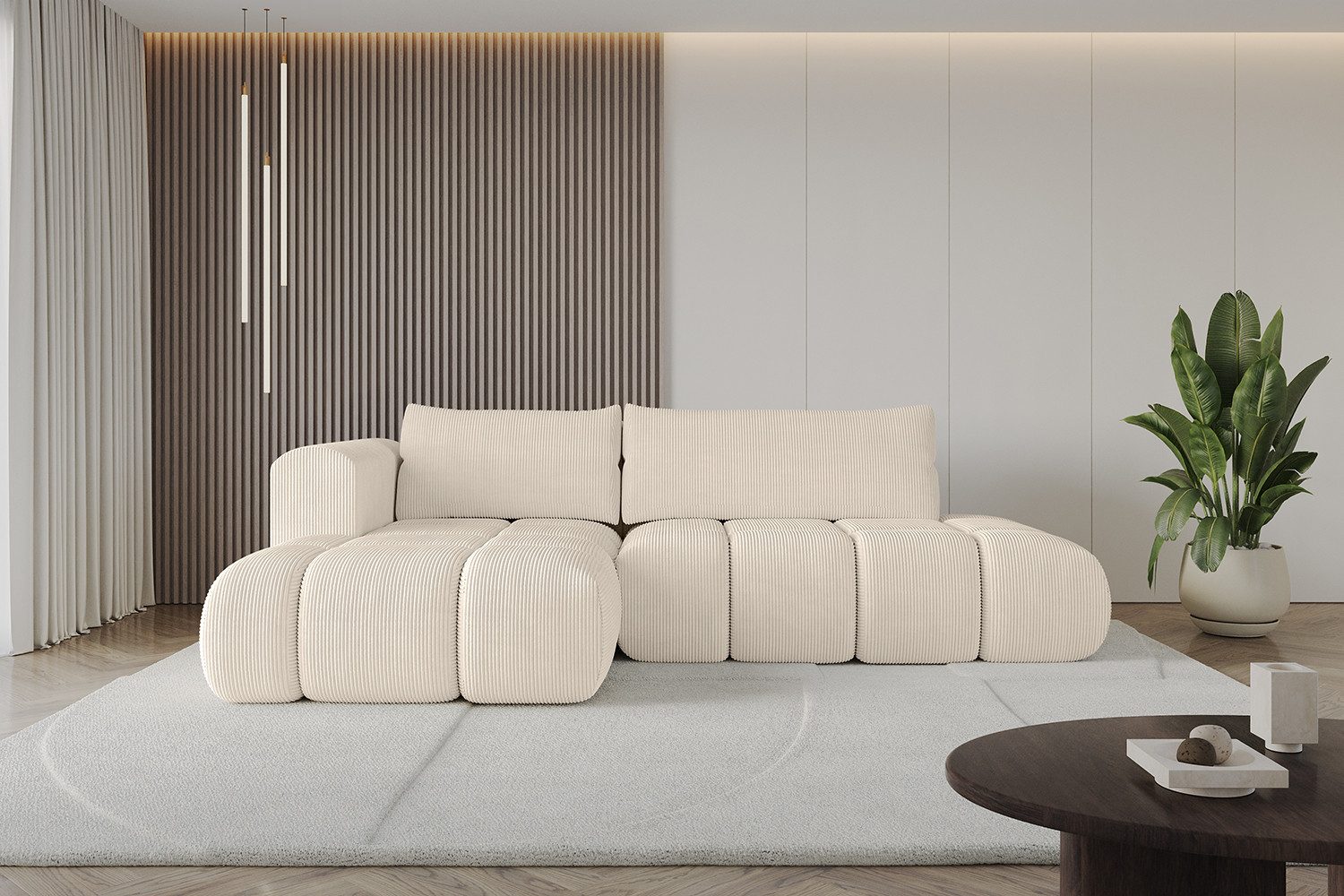 ALTDECOR Ecksofa CLOUD-L, Couch mit Schlaffunktion, Wohnzimmer - Wohnlandschaft, Corner Sofa Bett Eckcouch Couch L-Form Schlafcouch Ausziehbar