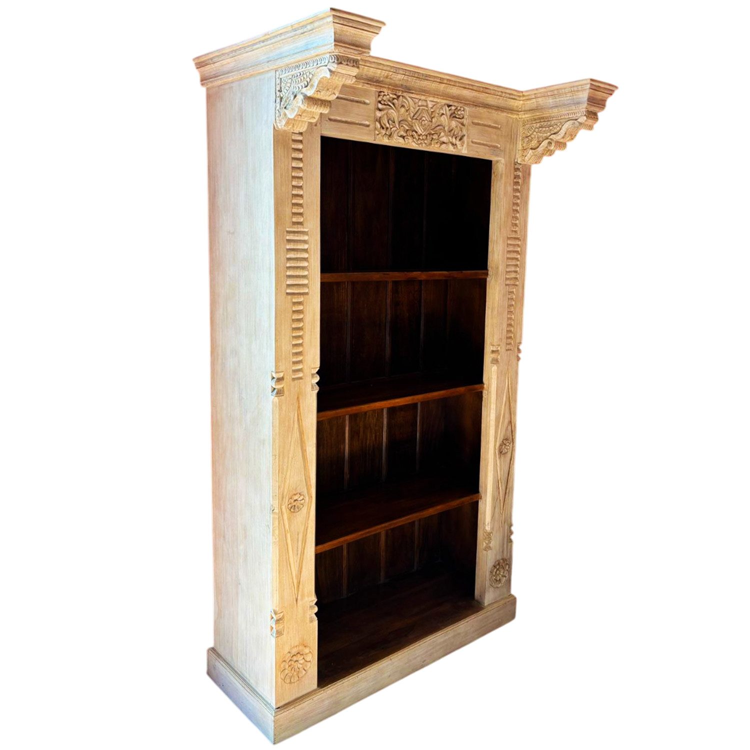 Marrakesch Orient & Mediterran Interior Bücherregal Orientalisches Bücherregal Antik 20 edel aus Mango-Massivholz 160 cm, 1-tlg.