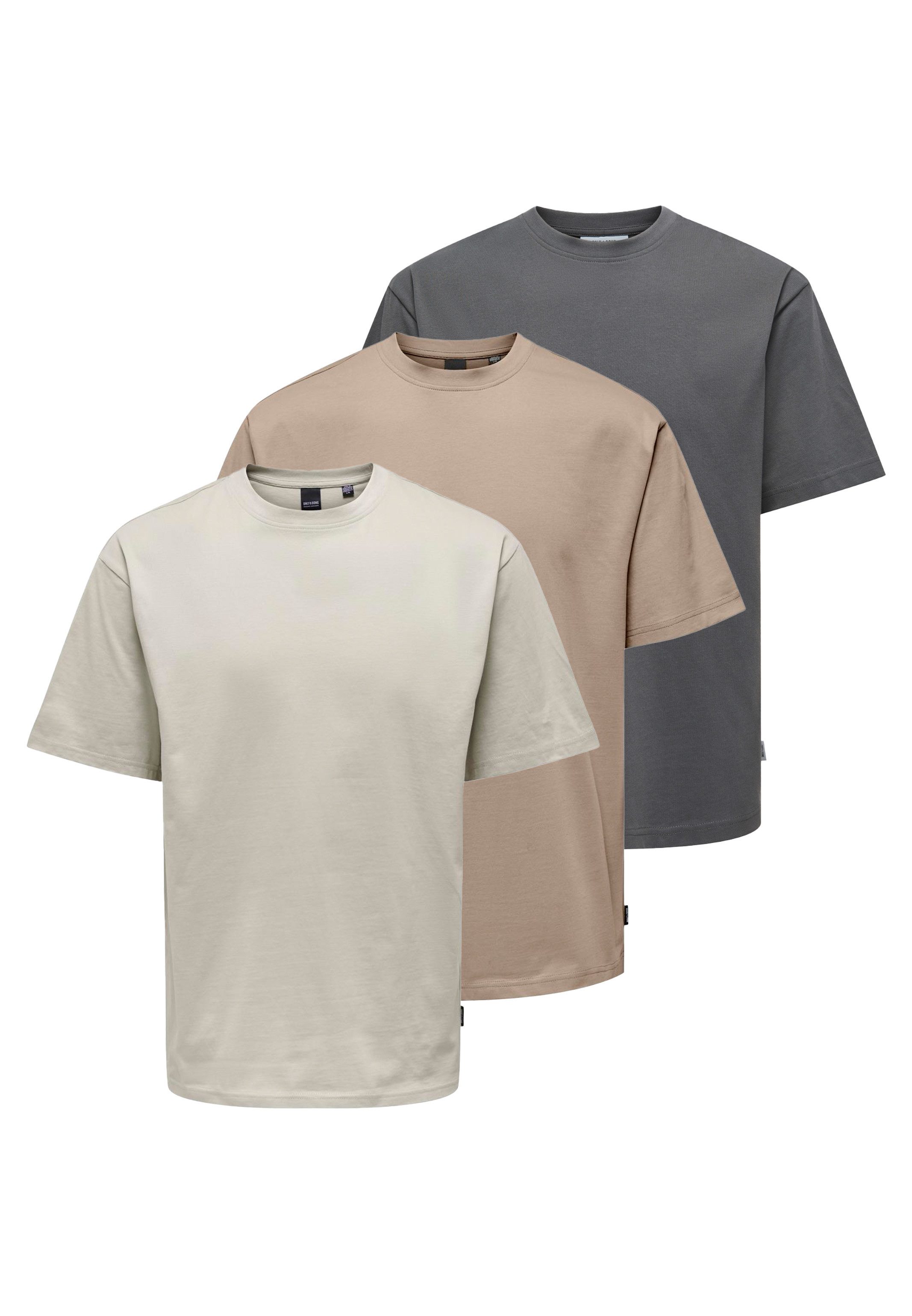T-Shirt 3er Pack Onsfred