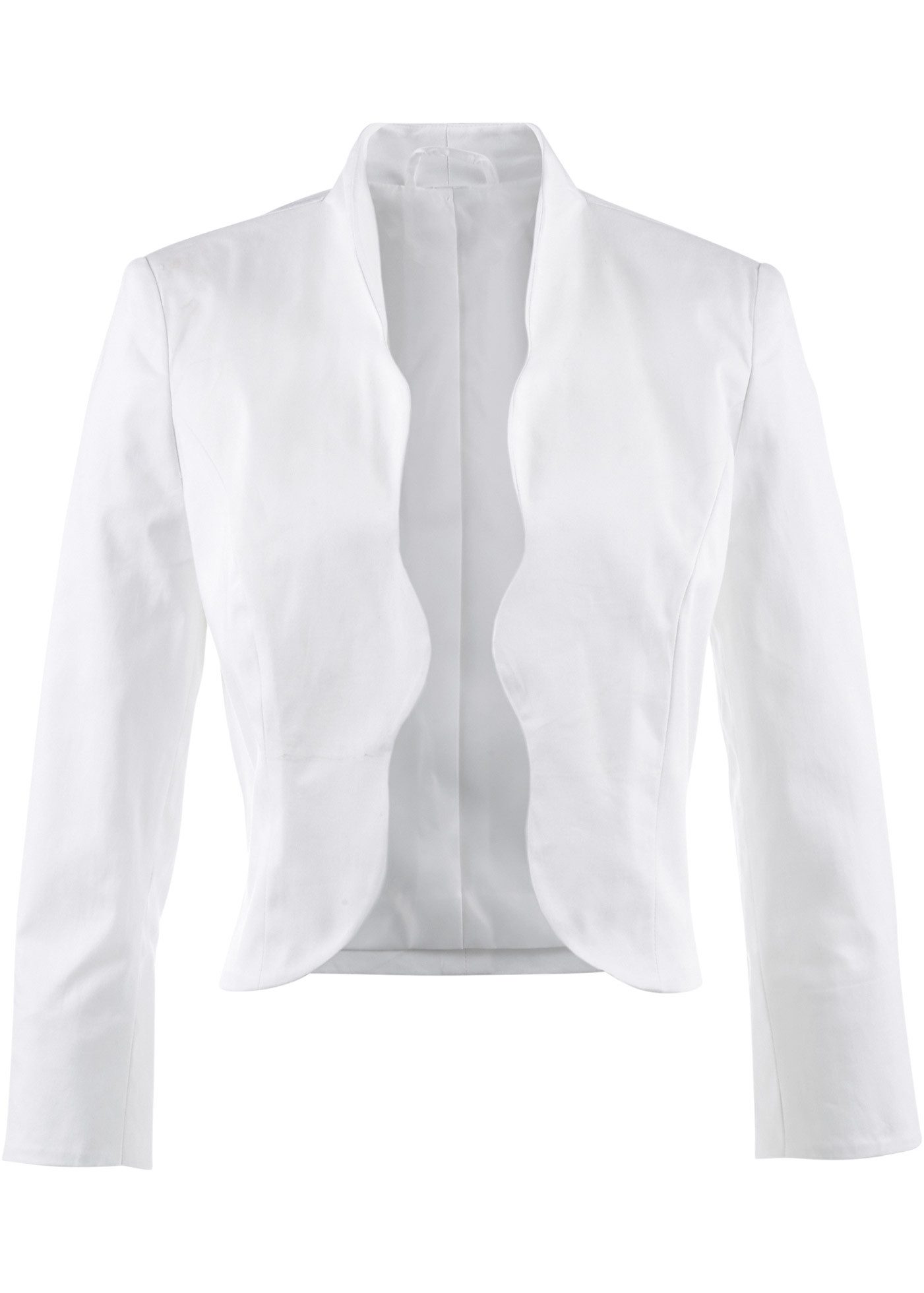 bonprix Boleroblazer elegante Wellenkante, aus Baumwolle und Elasthan, Slim fit – Bild 5 von 5