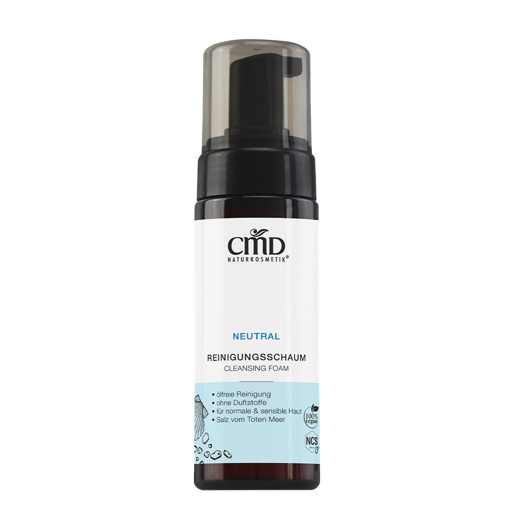 CMD Naturkosmetik Gesichts-Reinigungsschaum Neutral Reinigungsschaum – Ölfrei – Sensible Haut – Ohne Duftstoffe