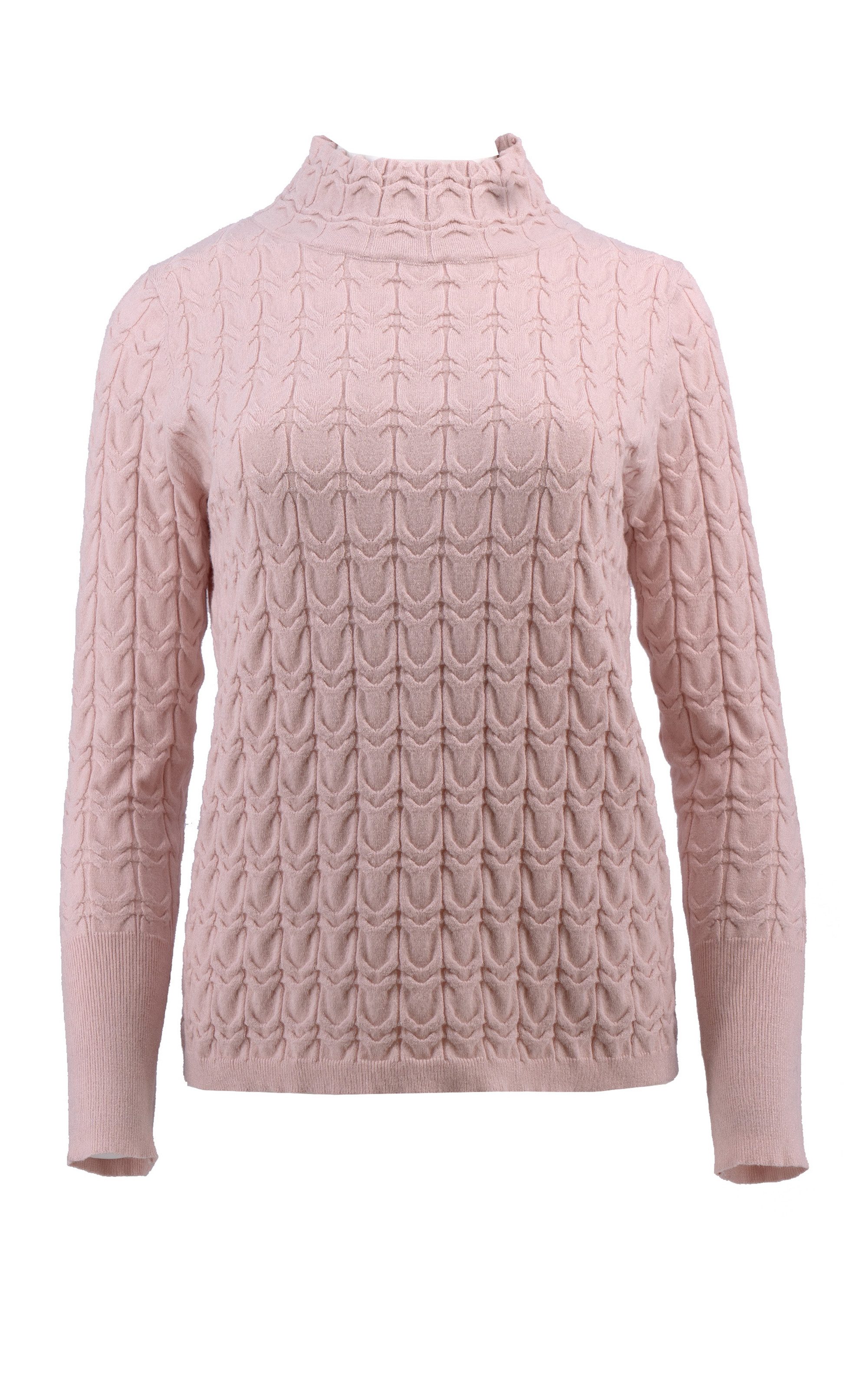 Strickpullover mit hohem Halsausschnitt