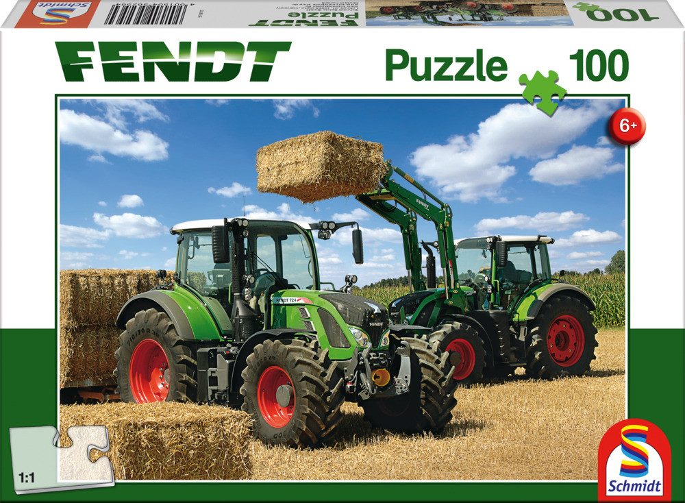 Schmidt Spiele Puzzle Puzzle Fendt Vario mit Frontlader 100 Teile, Puzzlete günstig online kaufen