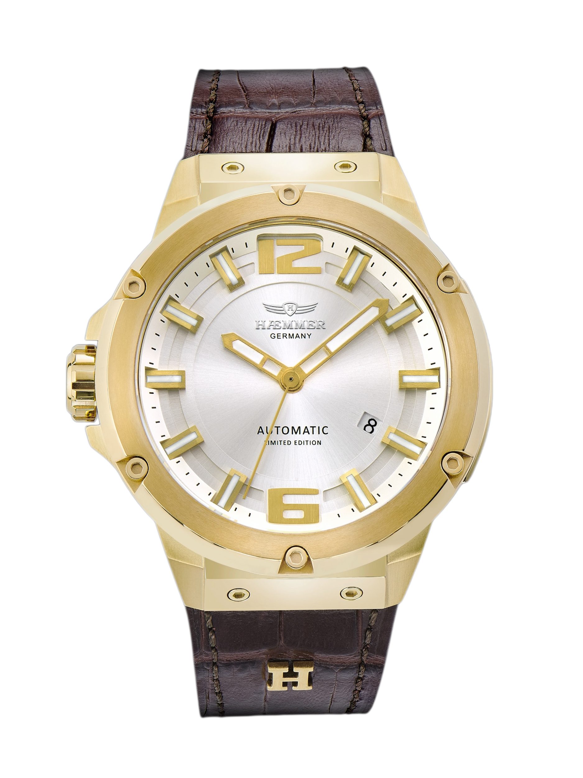 HAEMMER GERMANY Automatikuhr MECHANO MC-002, Armbanduhr, Herrenuhr, Mechanische Uhr, analog, Tag
