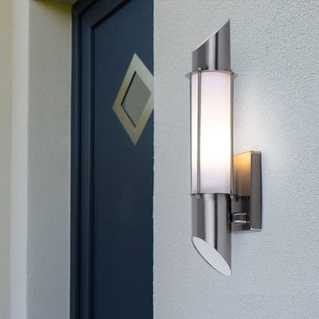 etc-shop Außen-Wandleuchte, LED RGB Design Wand Spot Strahler Lampe Leuchte Edelstahl
