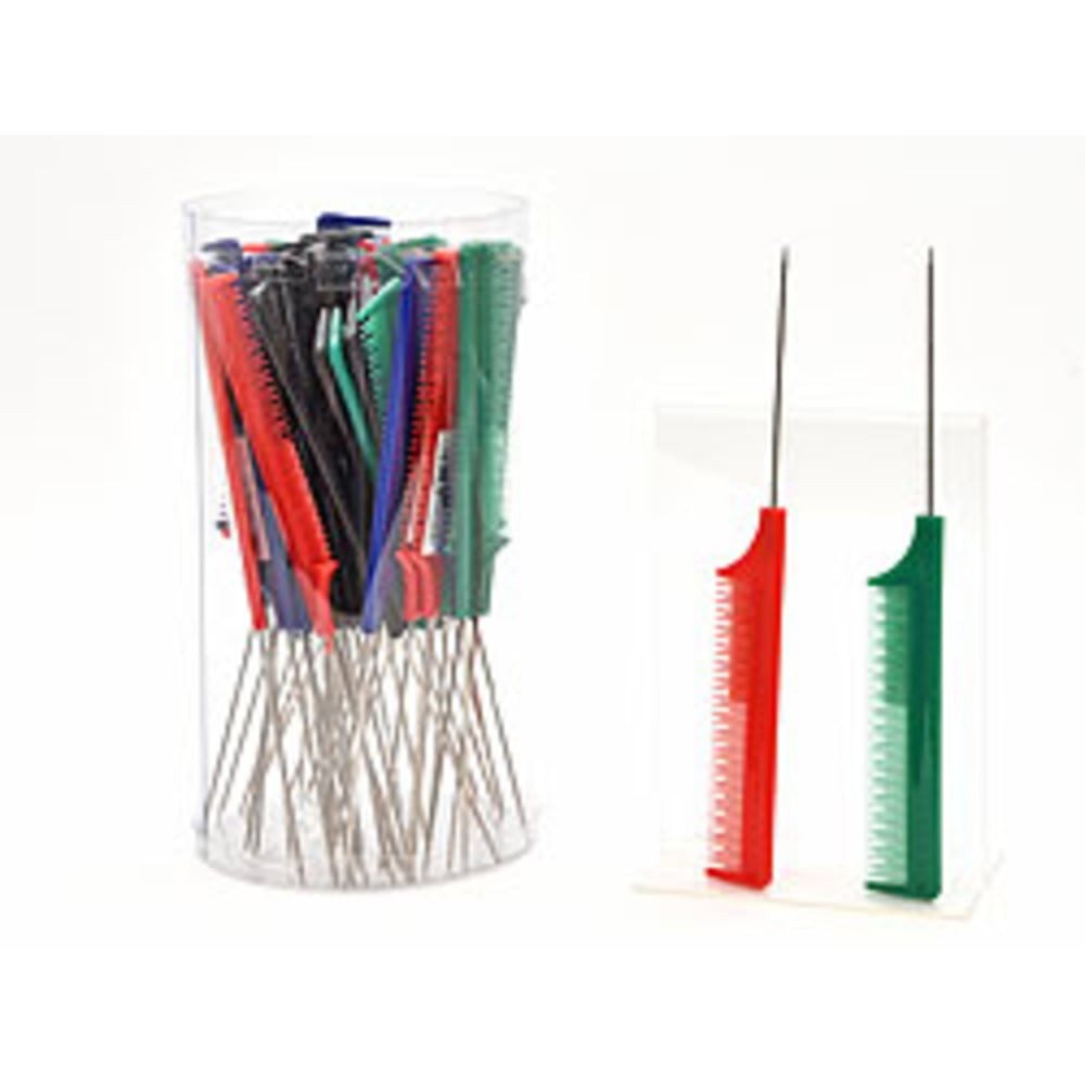 HundB Haarkamm Stielkamm Metallstiel 225 mm Haarstylingkamm Farbe Zufällig, (Einzelartikel, 1 tlg., Einzelartikel), Kamm Haarkamm Frisierkamm Stylingkamm Friseurkamm Coiffeurkamm