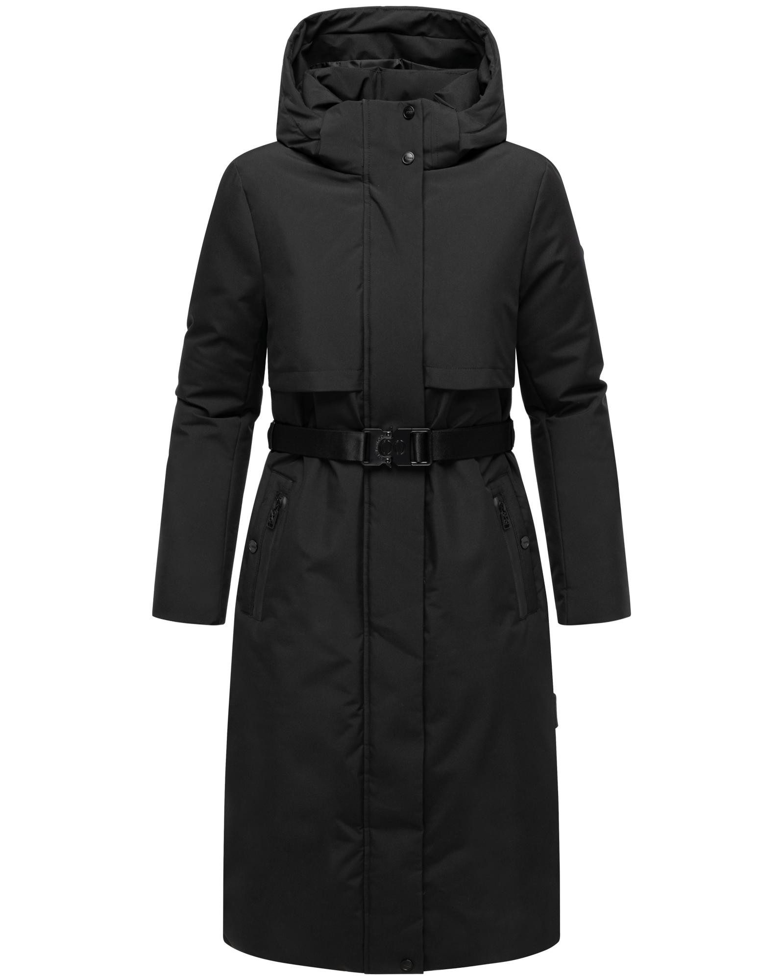 Navahoo Wintermantel Waldbummler 14 Wasserdichter Winterparka mit Kapuze und Taillengürtel