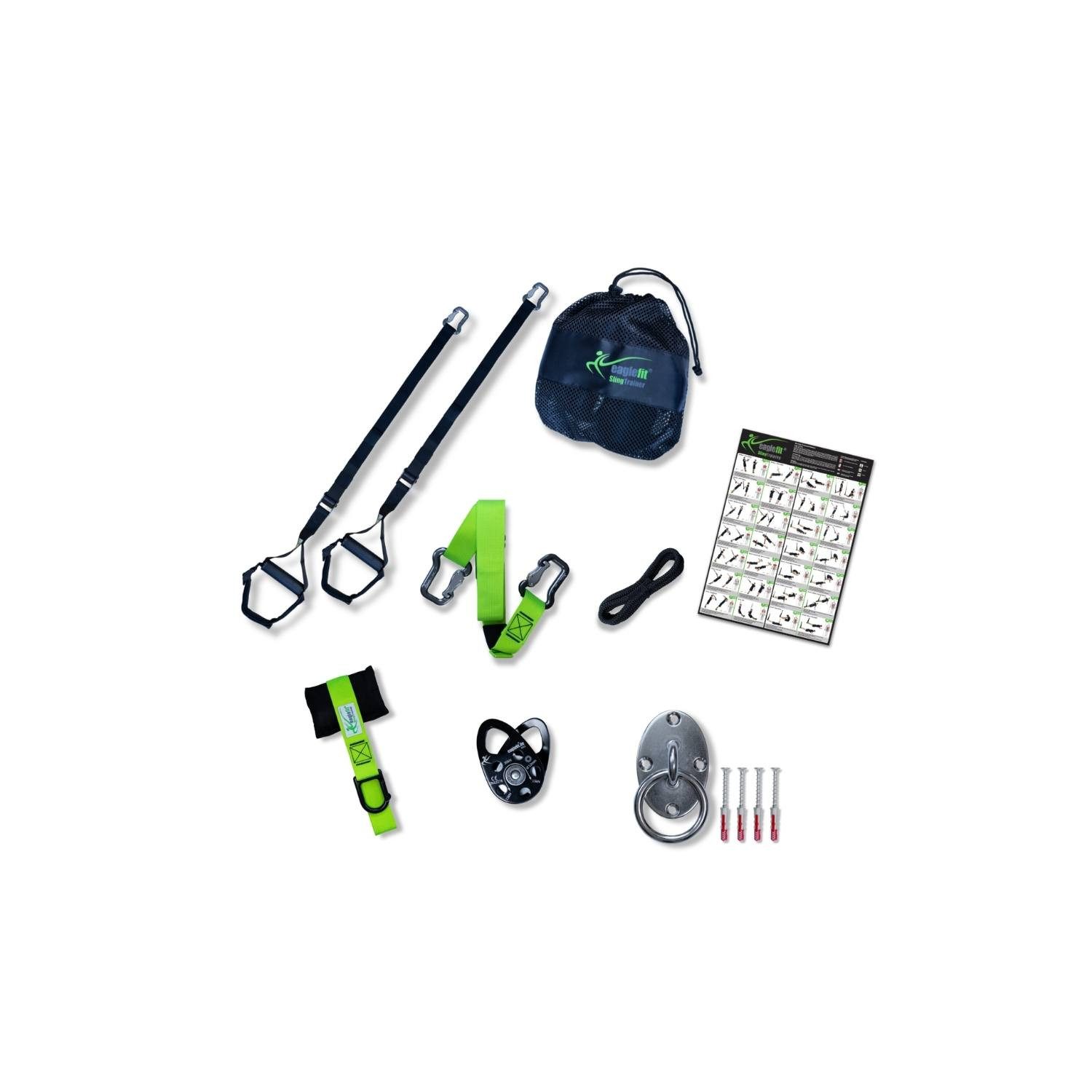 eaglefit® Schlingentrainer Sling Trainer FLEX, Sportgerät für zu Hause, Studio-Indoor & Outdoor