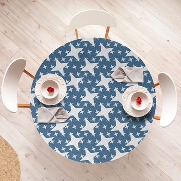 Abakuhaus Tischdecke Rundum-elastische Stofftischdecke, Sterne Kleine und größere Verzierungen