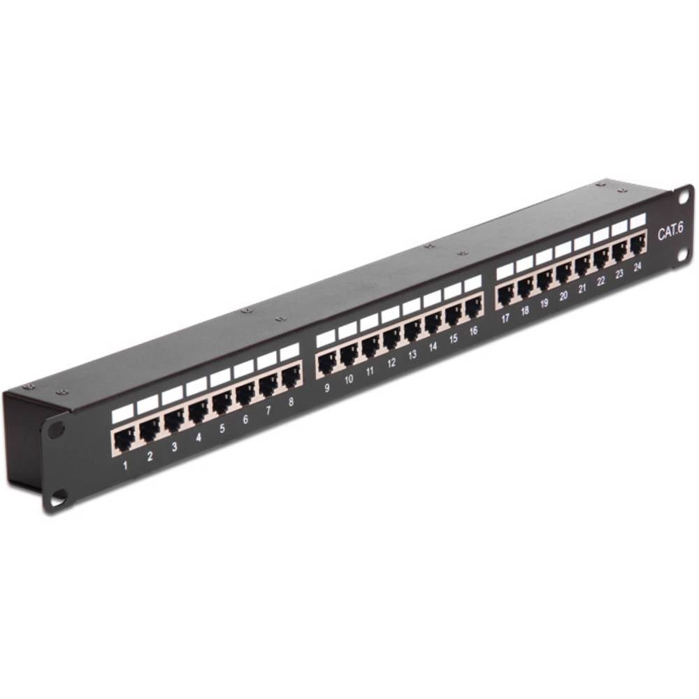 Delock 43295 Patch-Panel 1 HE Schwarz Netzwerk-Patch-Panel