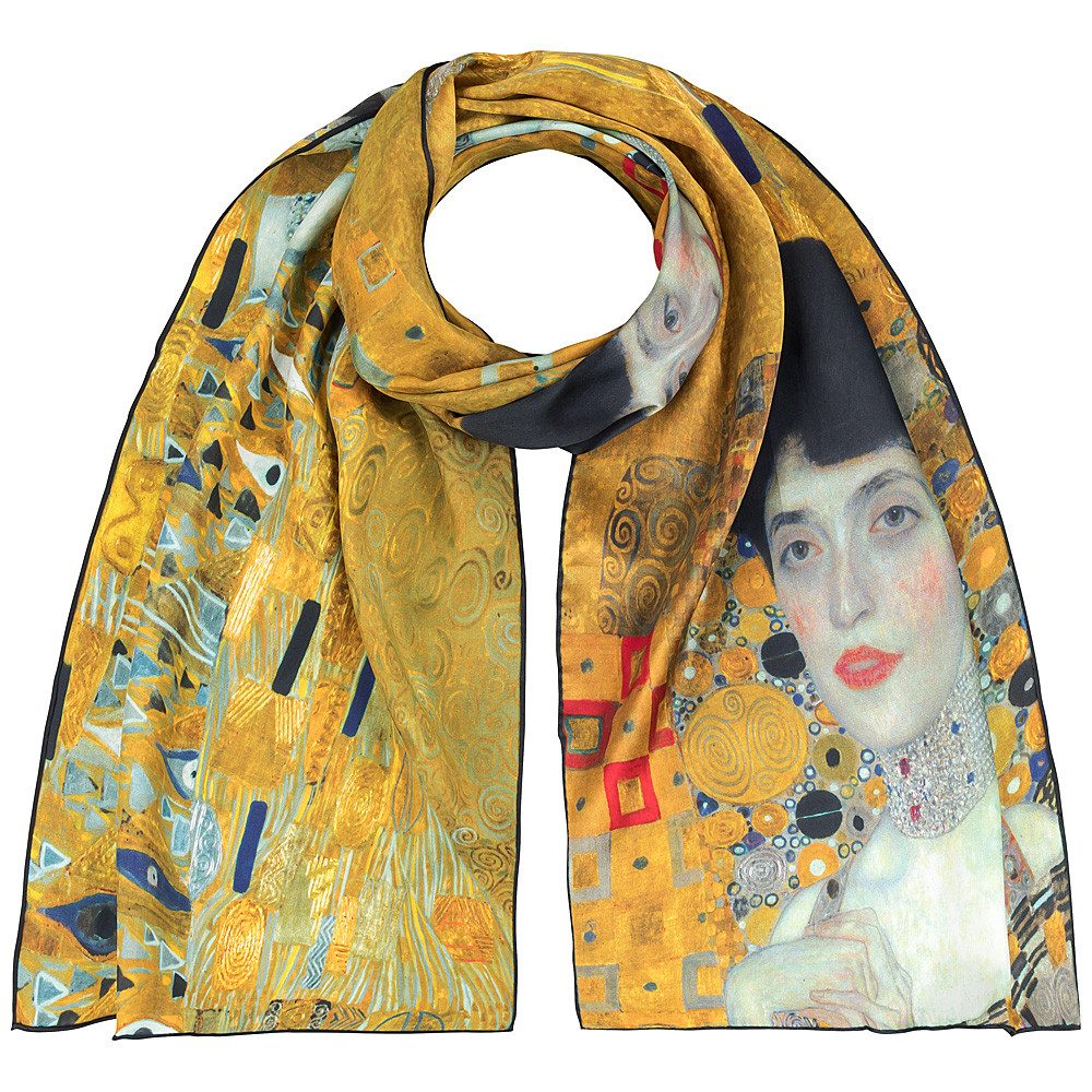 von Lilienfeld Seidenschal VON LILIENFELD 100% Seide Gustav Klimt: Adele 172 x 42 cm, Motivdruck