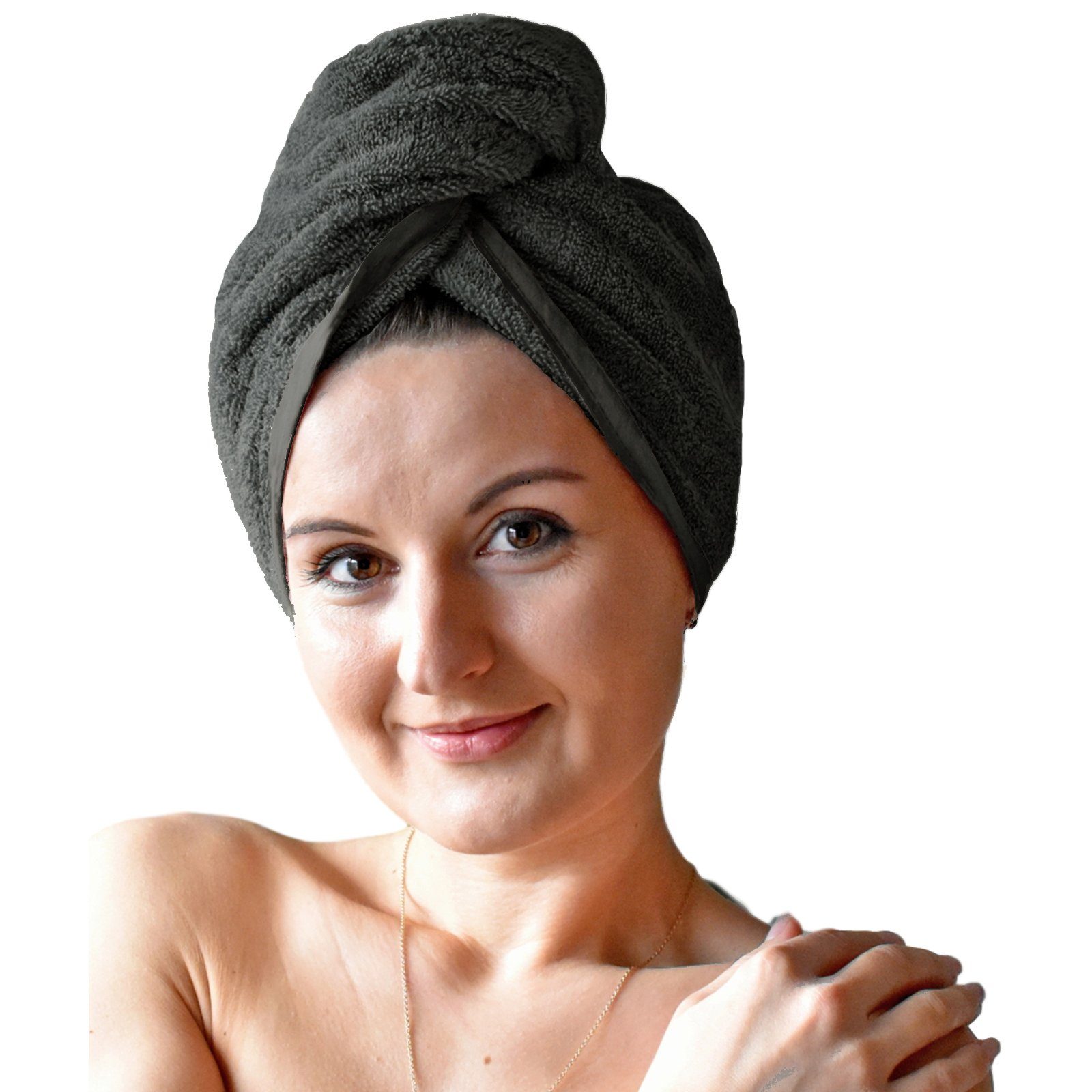 Vylro 3er Set Haarhandtücher Mit Schleife - Schnelltrocknende Mikrofaser Turbane Für Langes & Kurzes Haar