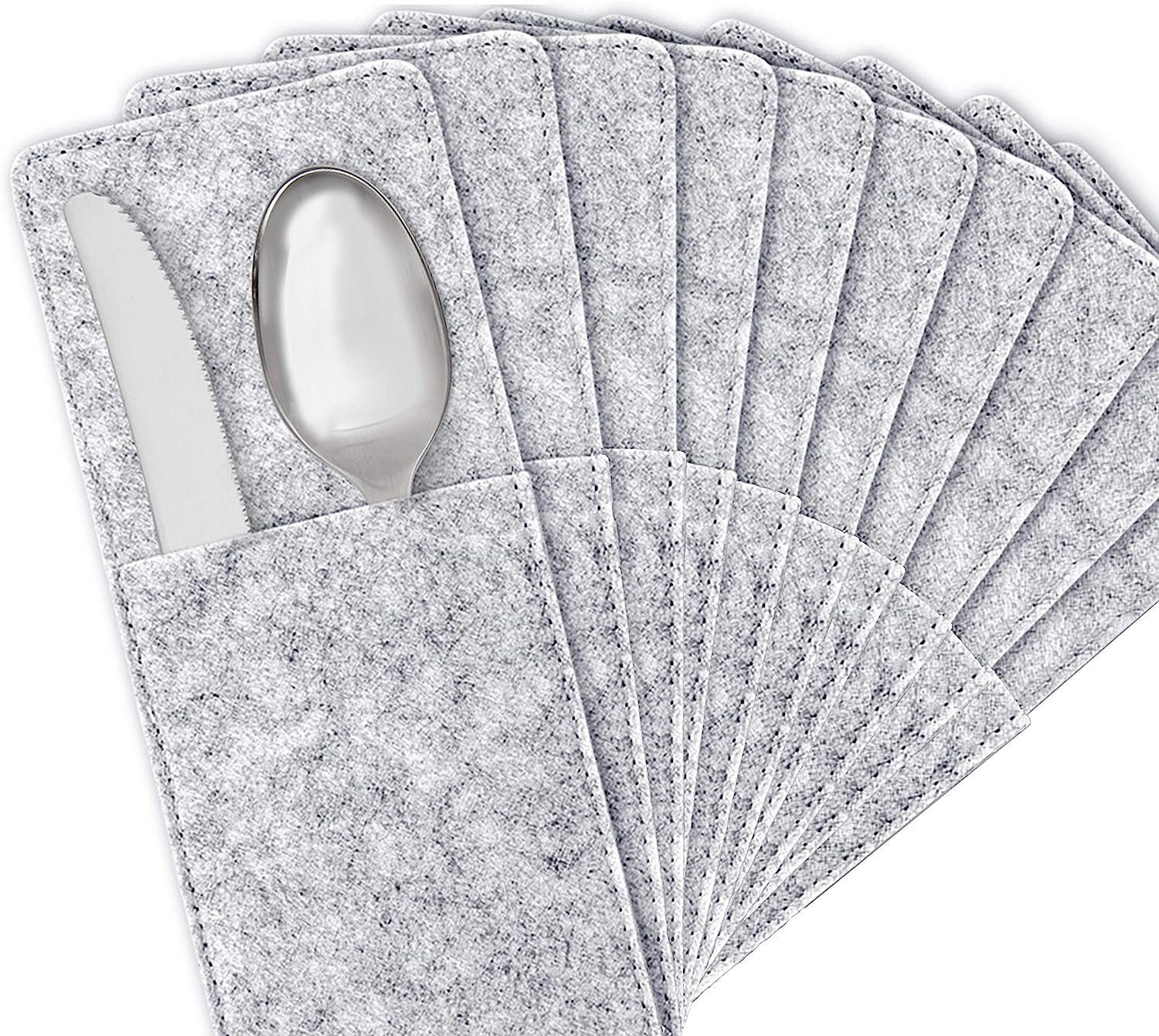 Montegoni Besteckhalter 10er-Set Bestecktaschen aus Filz abwaschbar, (Skand günstig online kaufen