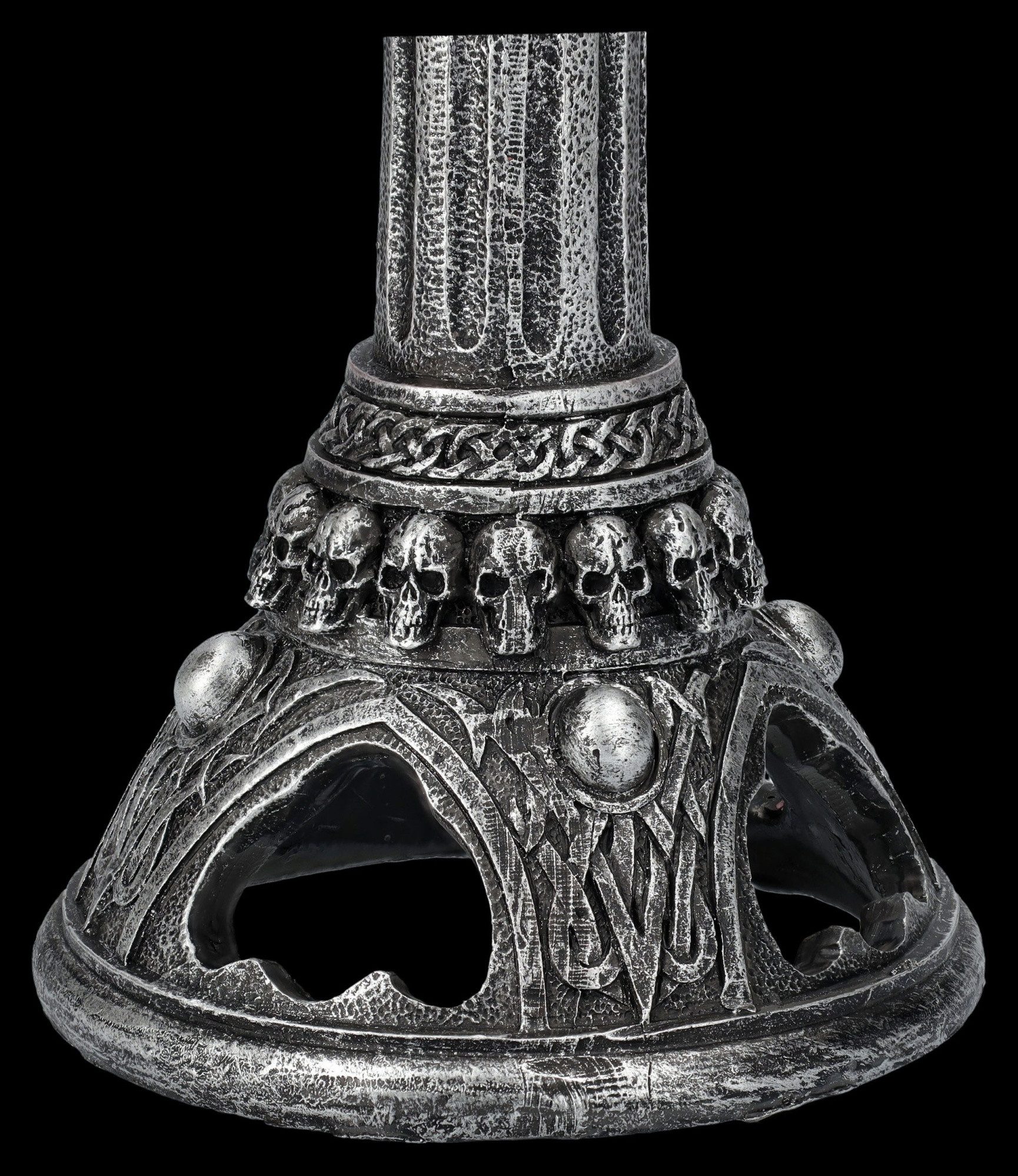 Figuren Shop GmbH Kerzenständer Kandelaber - Totenkopf Leuchter - Kerzenständer Gothic Dekoration Deko