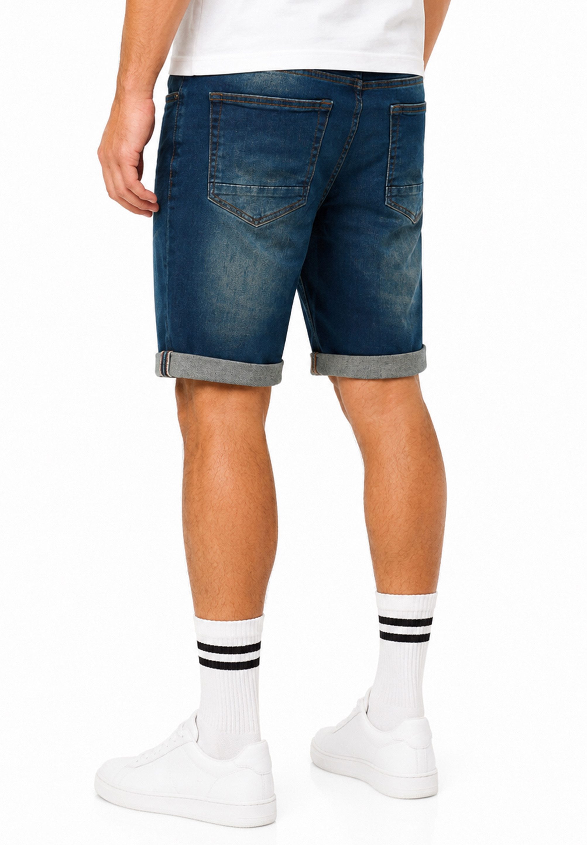 SOULSTAR Jeansshorts mit Stretch & Regular-Fit als Kurze Hose für Herren Sommer-Shorts Bermuda für Männer mit Elasthan – Bild 5 von 5