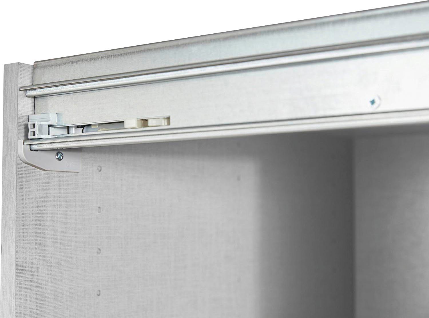 rauch Schwebetürselbsteinzug Soft-Close Zubehör Kleiderschrank Türdämpfer (Set, 3 St), 3er-Set für 4-türige Synchron-Schwebetürenschränke 271 und 361 cm