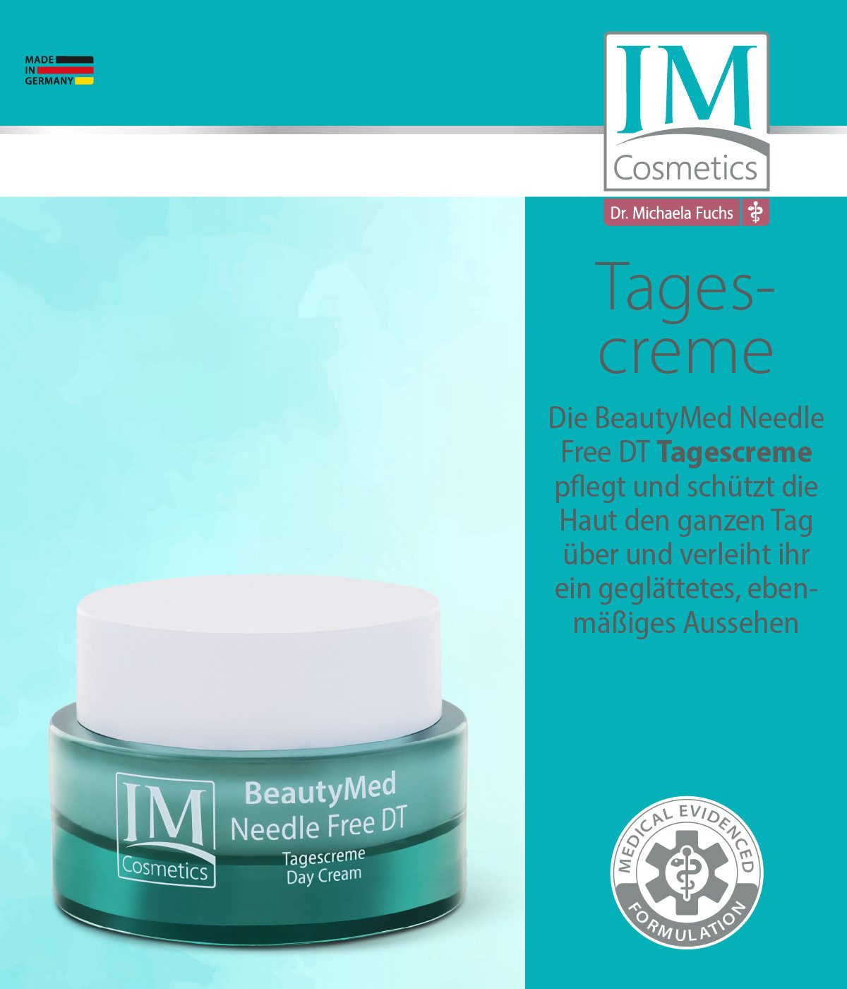 Genius Hautpflege-Set IM Cosmetics BeautyMed Needle Free DT Deluxe-4-tlg Dr. Michaela Fuchs, Transportiert die Wirkstoffe gezielt in die Haut