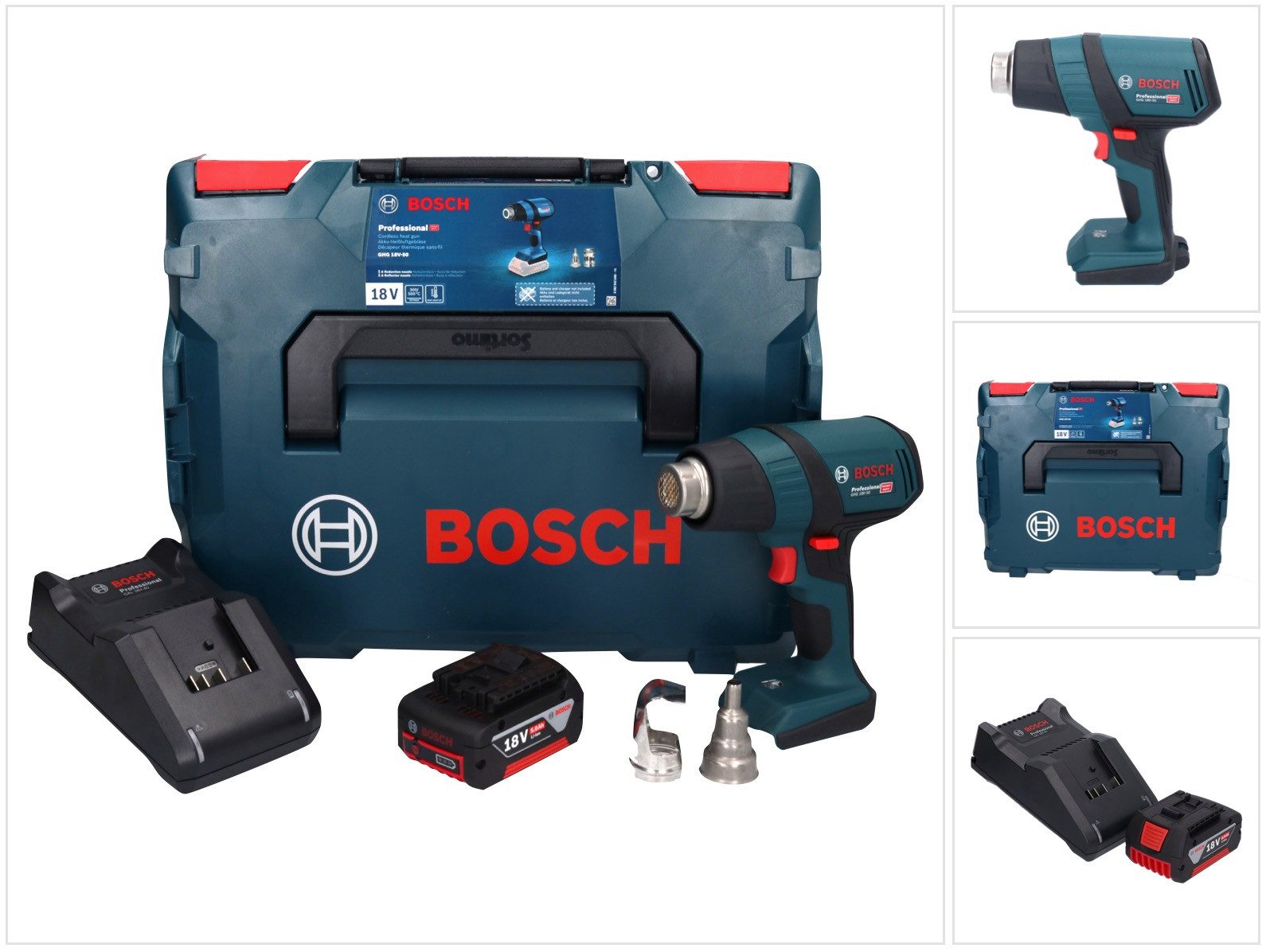 Bosch Professional Akku-Heißluftgebläse GHG 18V-50 Professional Akku Heissluftgebläse 18 V 300° C / 500° C