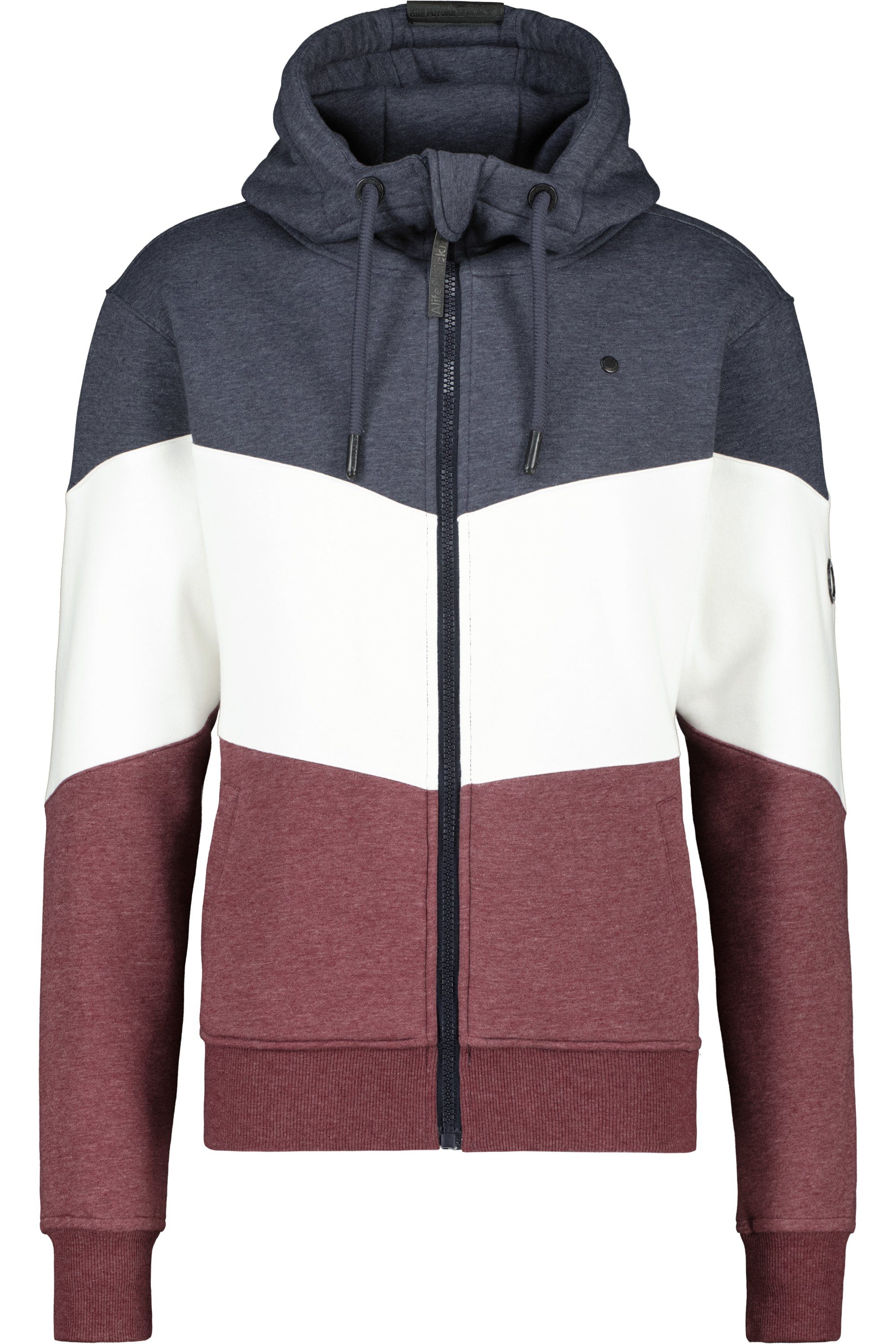 dark melange Kapuzensweatjacke A cherry & Jacket Herren Sweatjacke Kickin Sweat Kapuzensweatjacke, SimonAK Alife