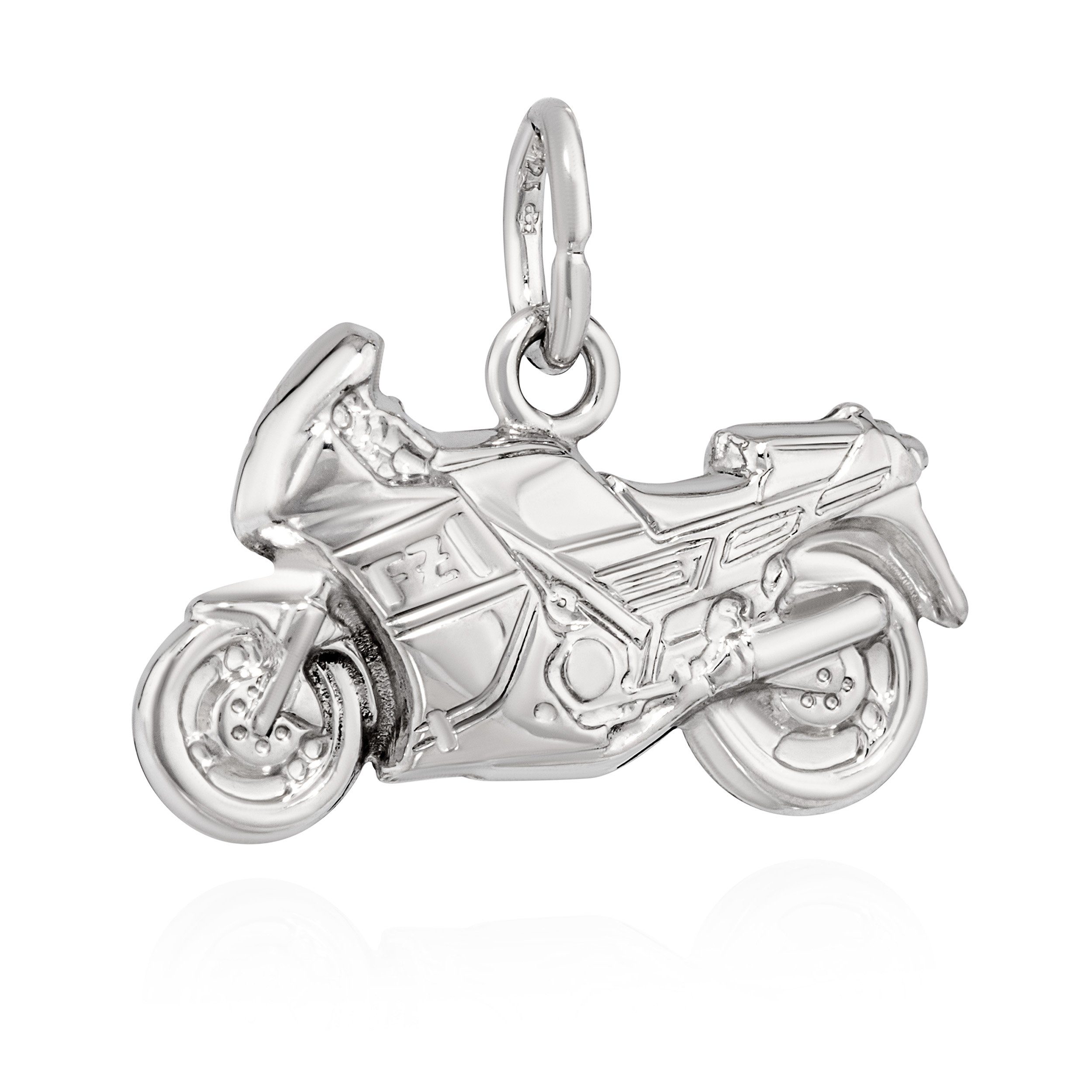 Kettenanhänger 18x10,5mm Kettenanhänger Motorrad 925 Silber detalisierte Anhänger Da