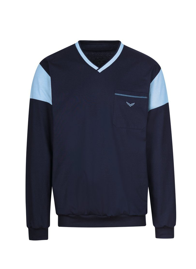 Trigema Schlafanzug TRIGEMA Modisches Schlafanzugoberteil mit Brusttasche ( günstig online kaufen