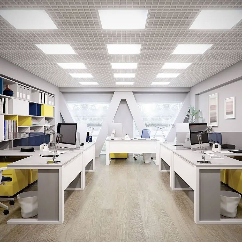 LED Panel Decke Neutralweiß, Deckenleuchte, 59,5x59,5 verbaut, LED-Leuchtmittel Einbau Deckenpanel LED fest LED Deckenlampe Büro etc-shop