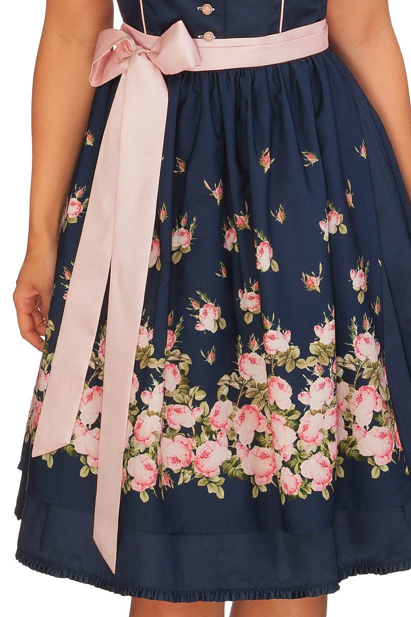 Alpenfee Tracht Dirndl Midi Dirndl 2tlg. - ZULA - dunkelblau