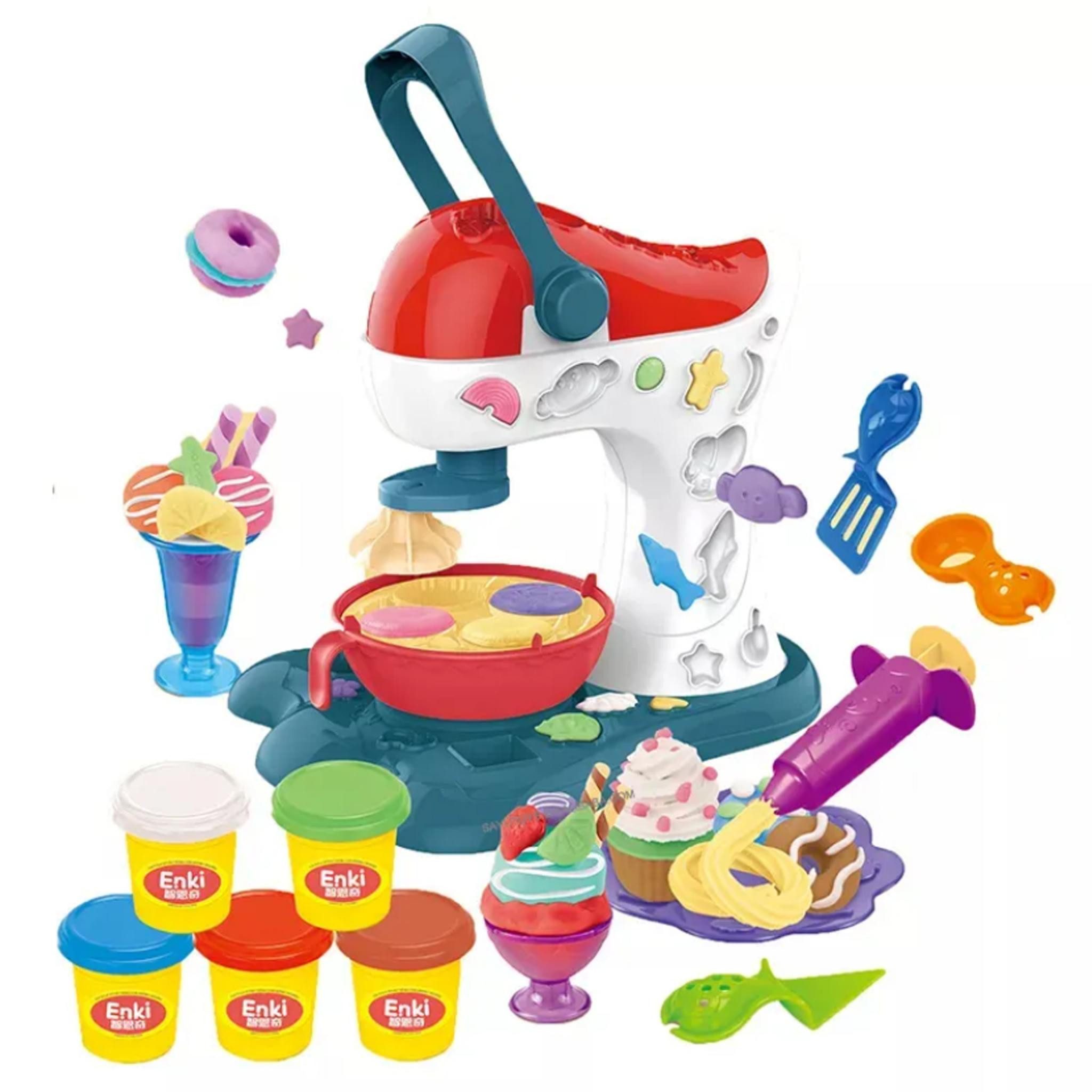 LA CUTE Knete Kreatives Dessert-Spielzeug mit Eismaschine & Modelliermasse günstig online kaufen