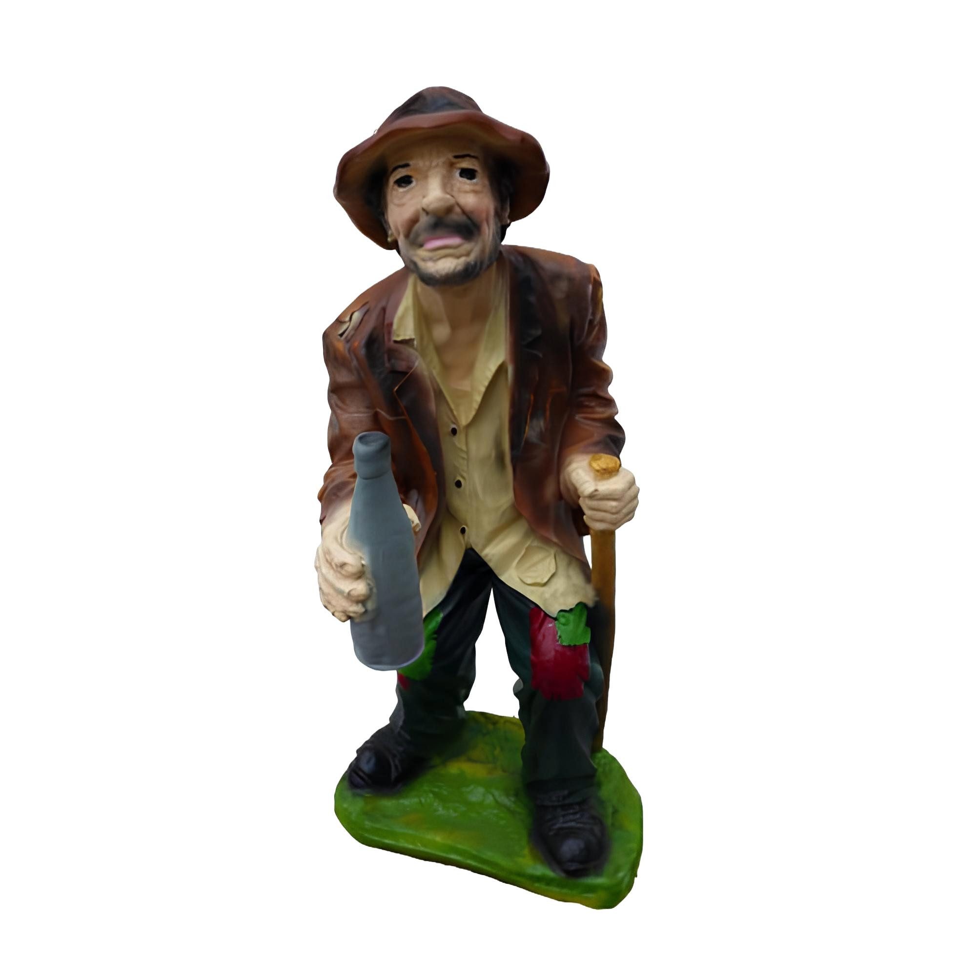 Xlmoebel Skulptur Realistische Deko Figur eines Obdachlosen aus hochwertigem Material (SKULPTUR MATERIAL: ACRYL 95 cm Höhe), Hergestellt in Europa