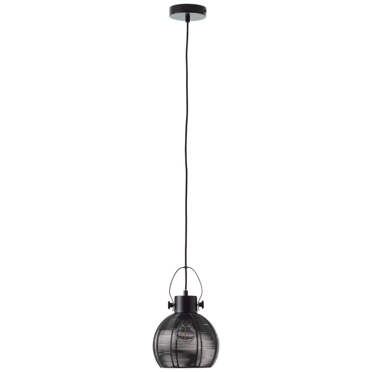 Brilliant Pendelleuchte Sambo, Lampe geeignet Sambo E27, 1x 60W, fü A60, 20cm schwarz Pendelleuchte