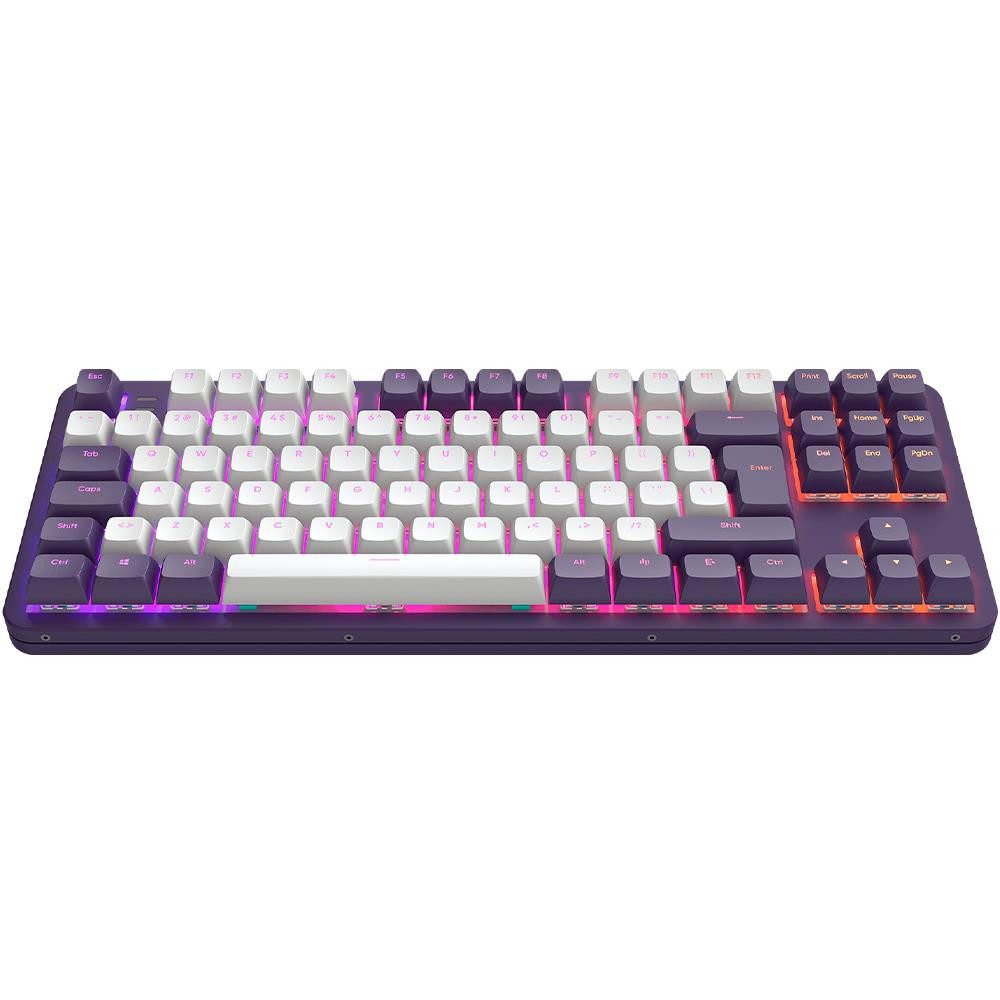 Dark Project ALU87A Violet Premium Mechanische Tastatur Aluminium Gaming-Tastatur (Mechanisch, Hot-Swap, Anti-Ghosting, RBG, mehrsprachig, linear)