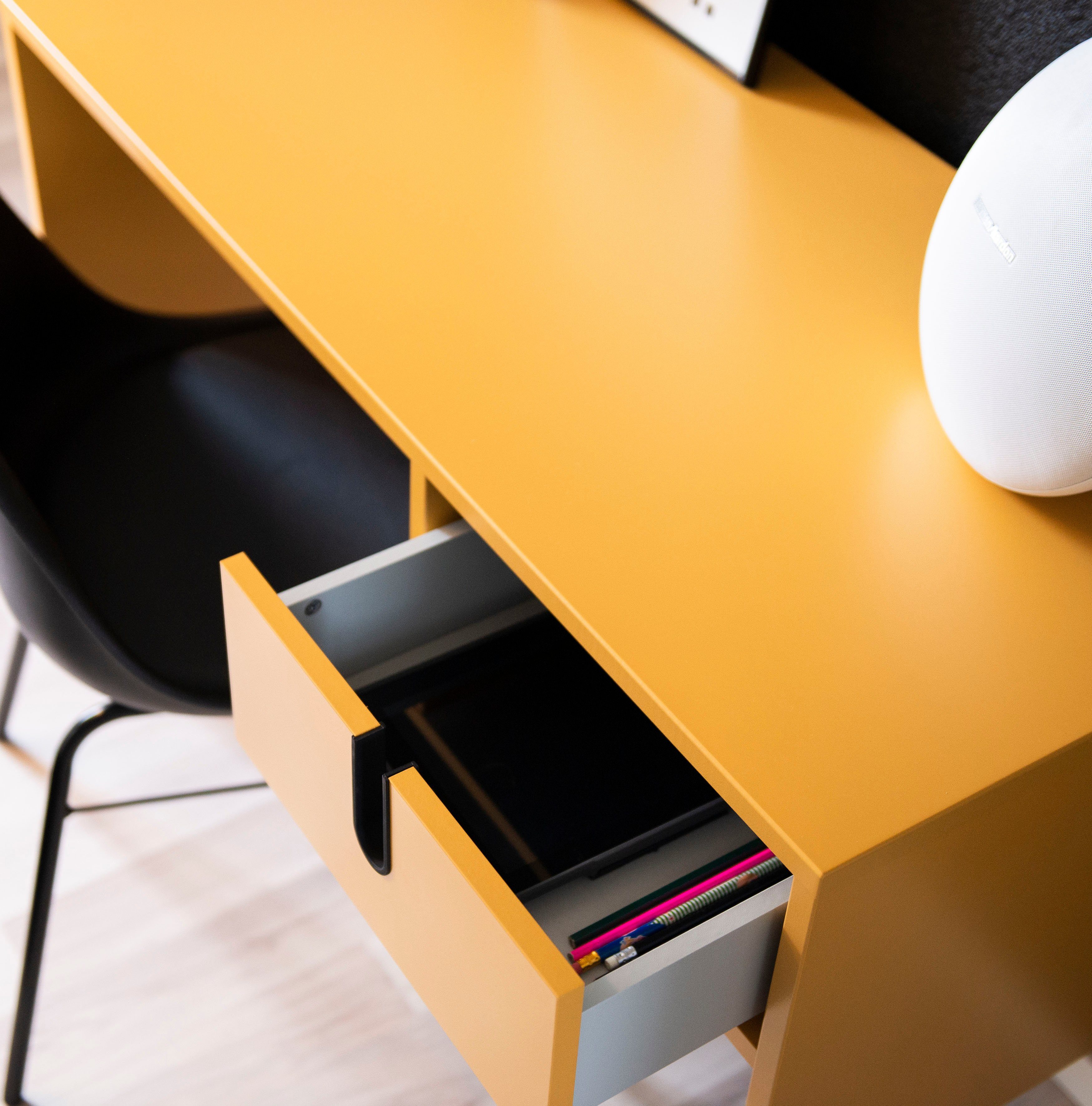 von Schublade, mit Toulouse Tenzo 1 Design mustard Olivier By Schreibtisch UNO, Tenzo