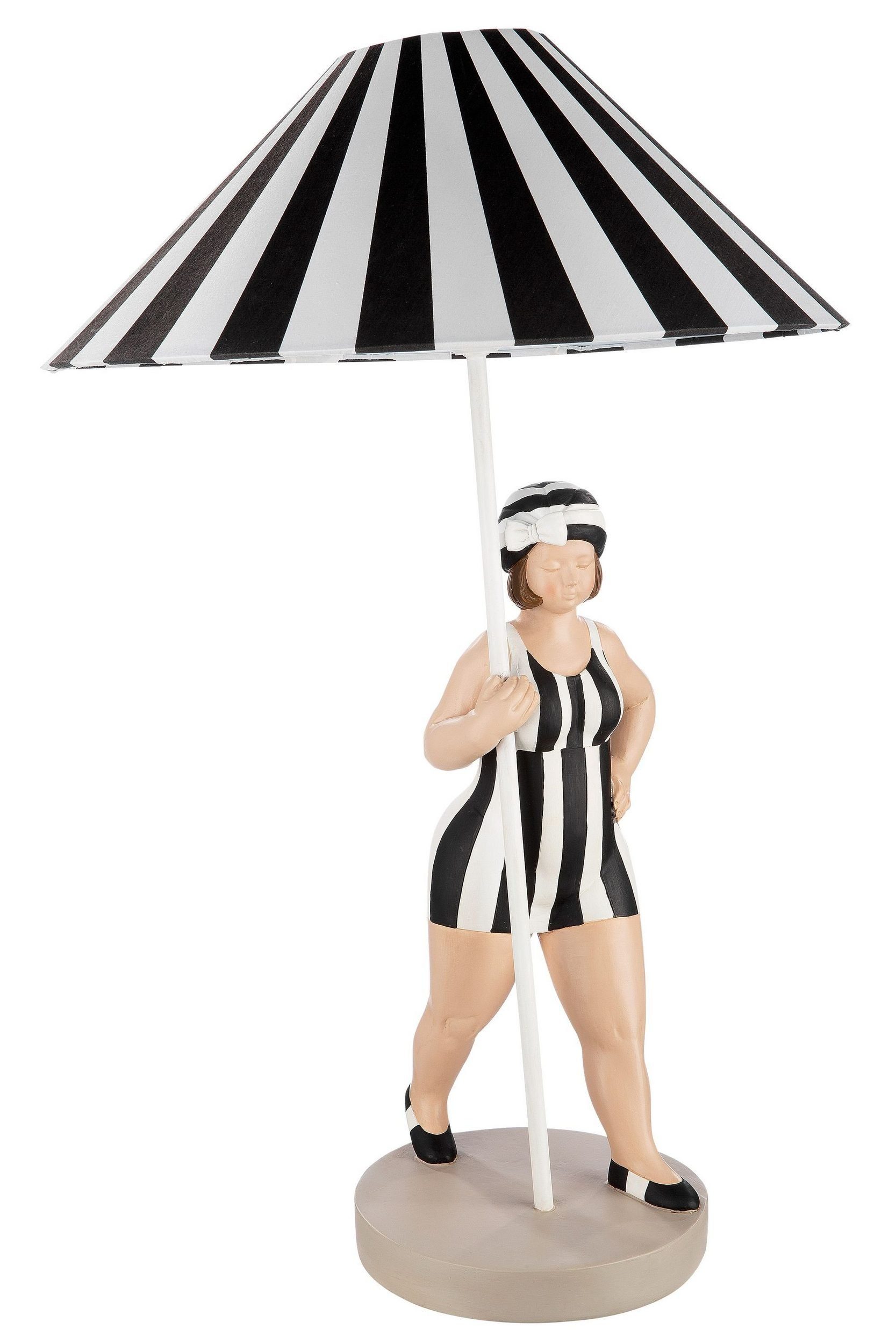 GILDE Tageslichtlampe Tischlampe Badefigur Miss Marlene Retro Lampe in drei Farben, ohne Leuchtmittel