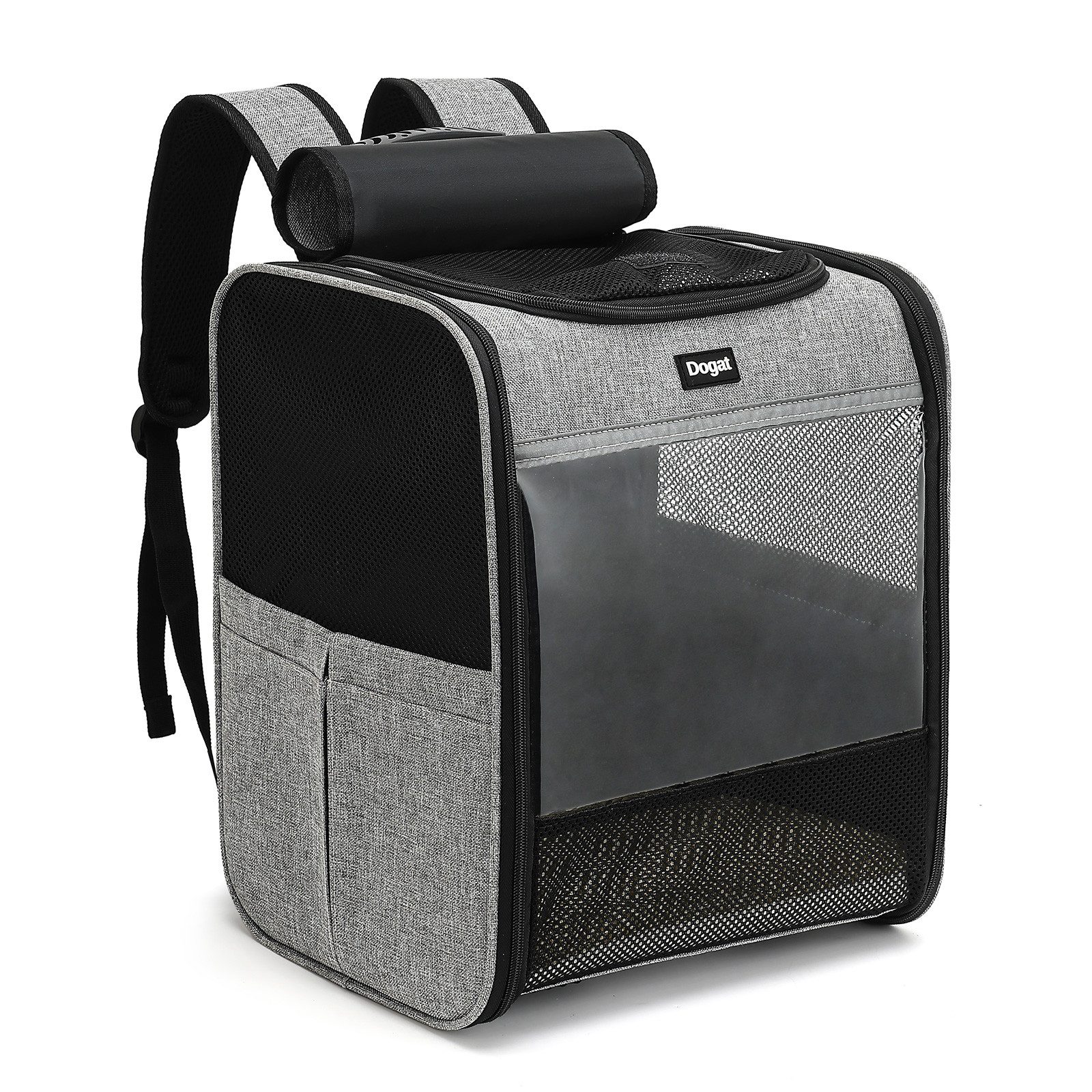 Dogat Tiertransporttasche Tiertransportbox, Katzenrucksack, Hundetasche für Katze & Hund bis 7 kg, BxTxH: 27 x 34 x 40 cm