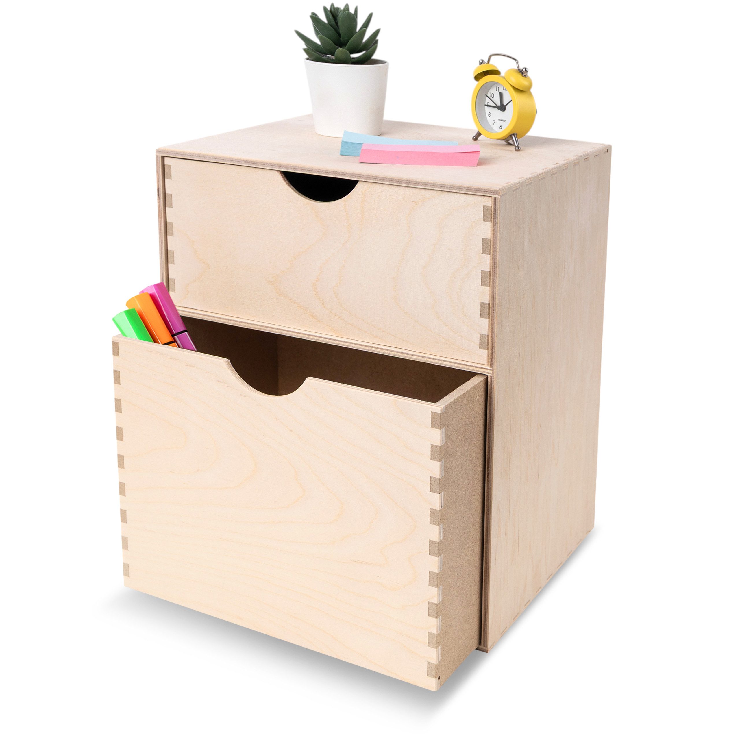 Creative Deco Schubladenbox Schubladenelement Mini-Kommode für Kleinigkeiten aus Birkensperrholz, (2-St)