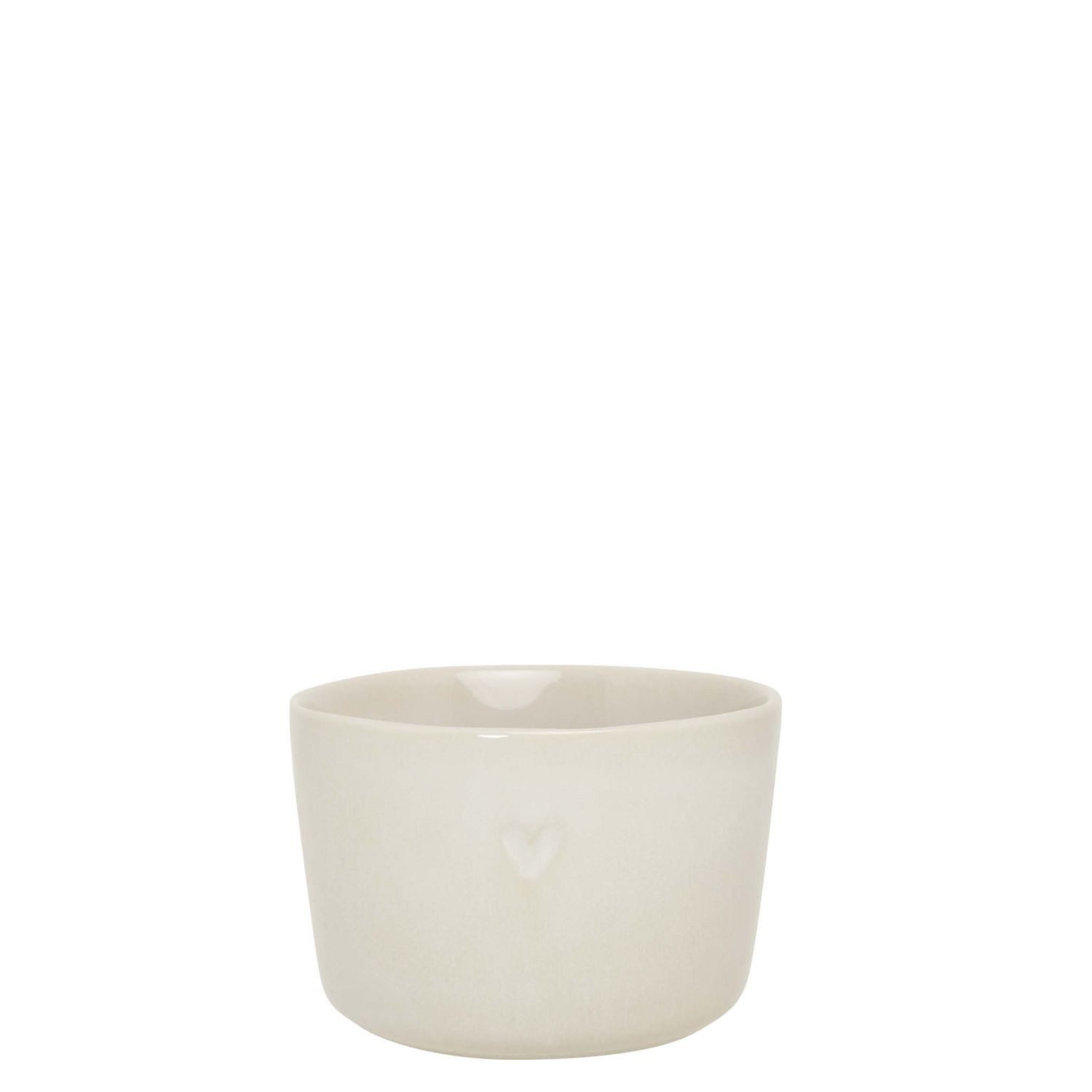 Bastion Collections Tasse Clear Heart, Stoneware, Spülmaschinengeeignet, Creme, Clear Heart, H: 6cm