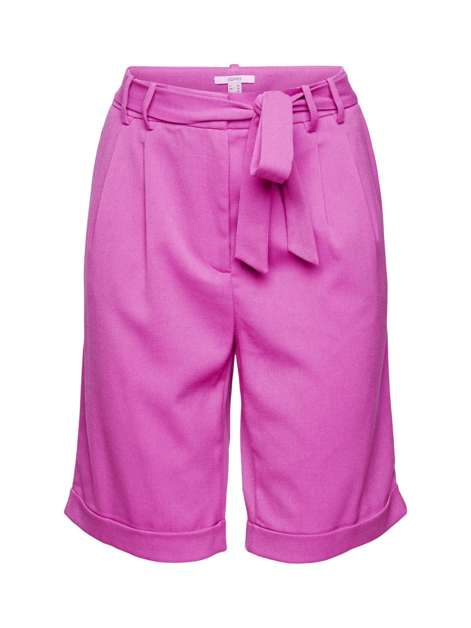 (1-tlg) mit Bundfalten Bermudas Shorts PINK FUCHSIA Esprit