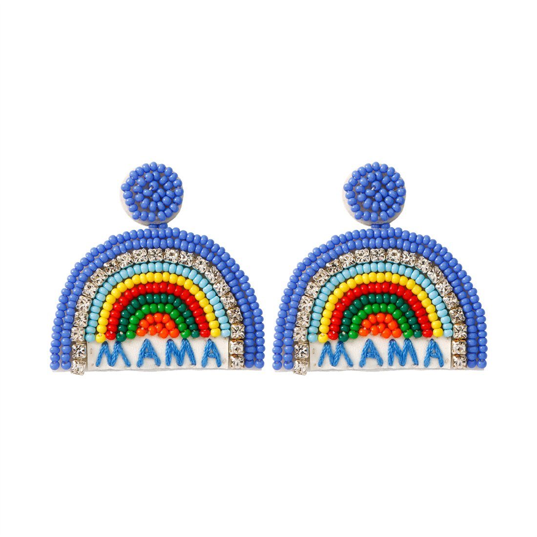 Ohrhänger mit Paar Buchstaben für Handgeflochtene Vintage-Ohrringe blau Frauen böhmischen DÖRÖY
