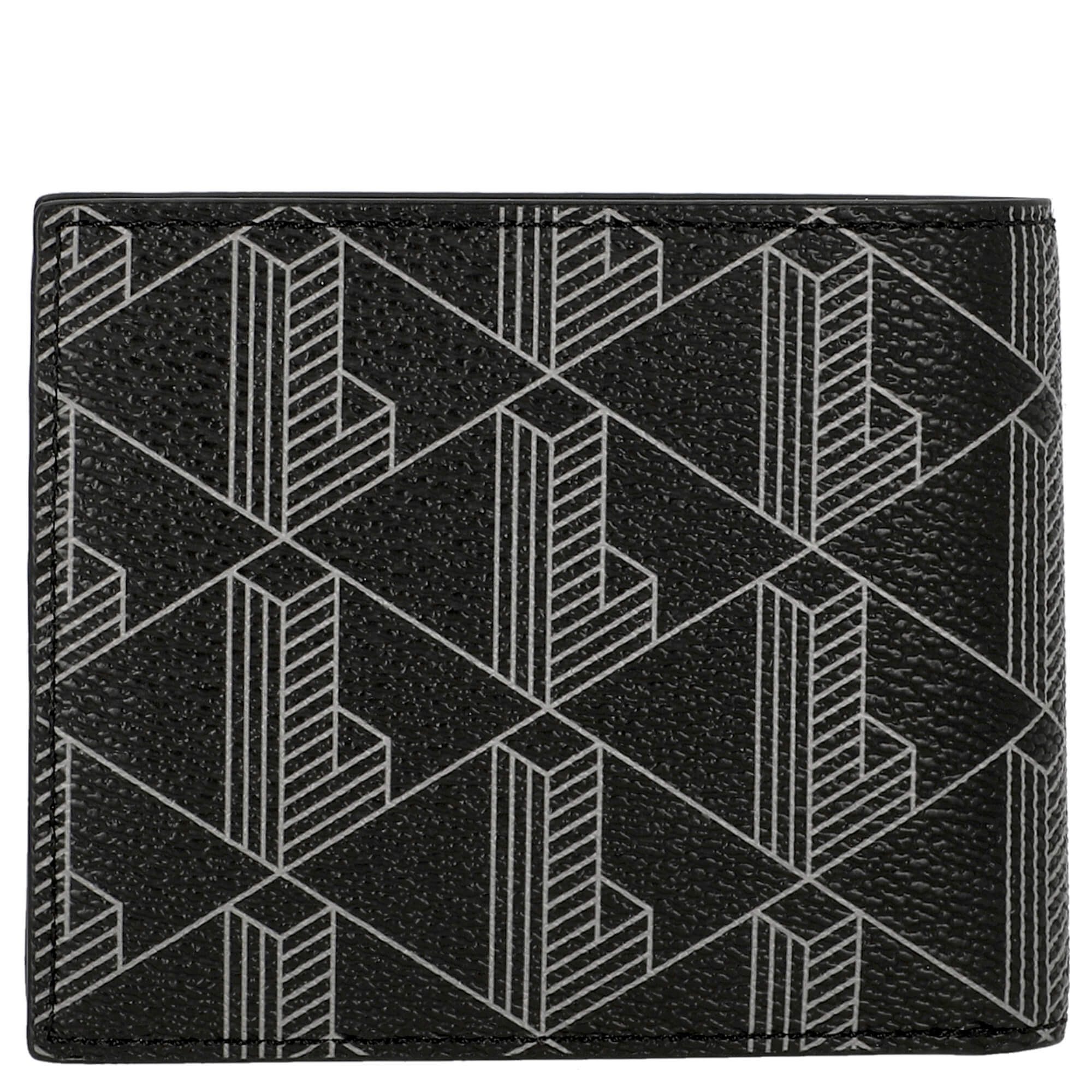Lacoste Geldbörse Signature - Men's Geldbörse 6cc 11 cm (monogram black gray)