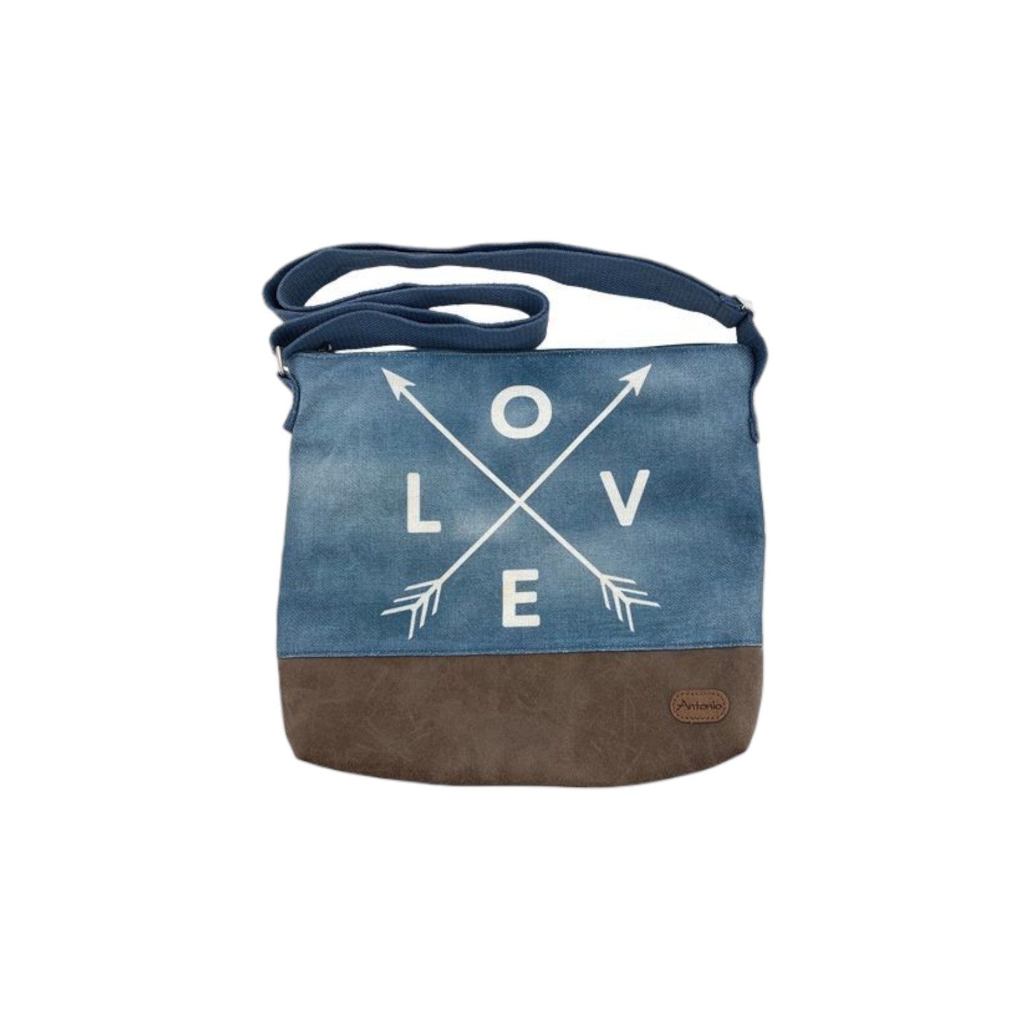 VewoTex Umhängetasche Damen » Maritimer Vintage Stil » Weiß/Blau/Braun ca. günstig online kaufen