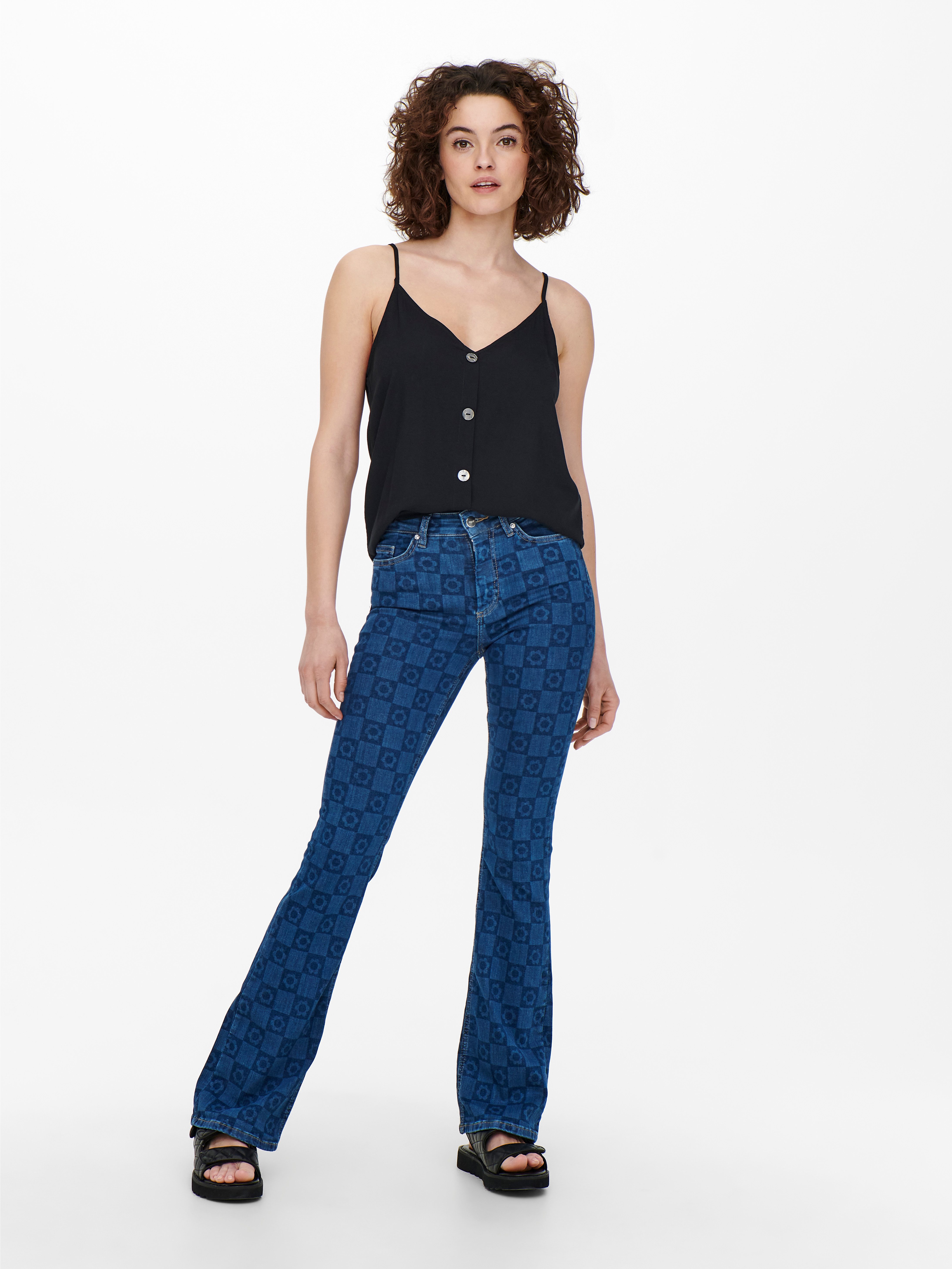 ONLY Trägertop ONLNELLY LIFE BUTTON SINGLET SOLID NOOS