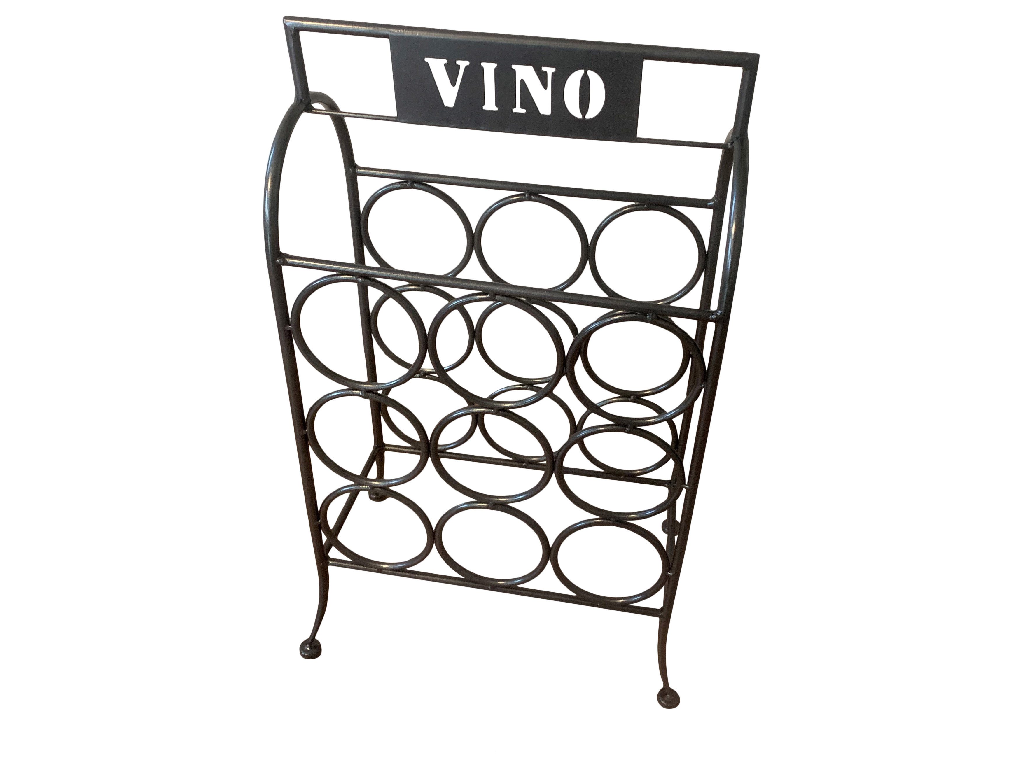 Weinregal Weinregal Metall stehend vintage für 9 Flaschen