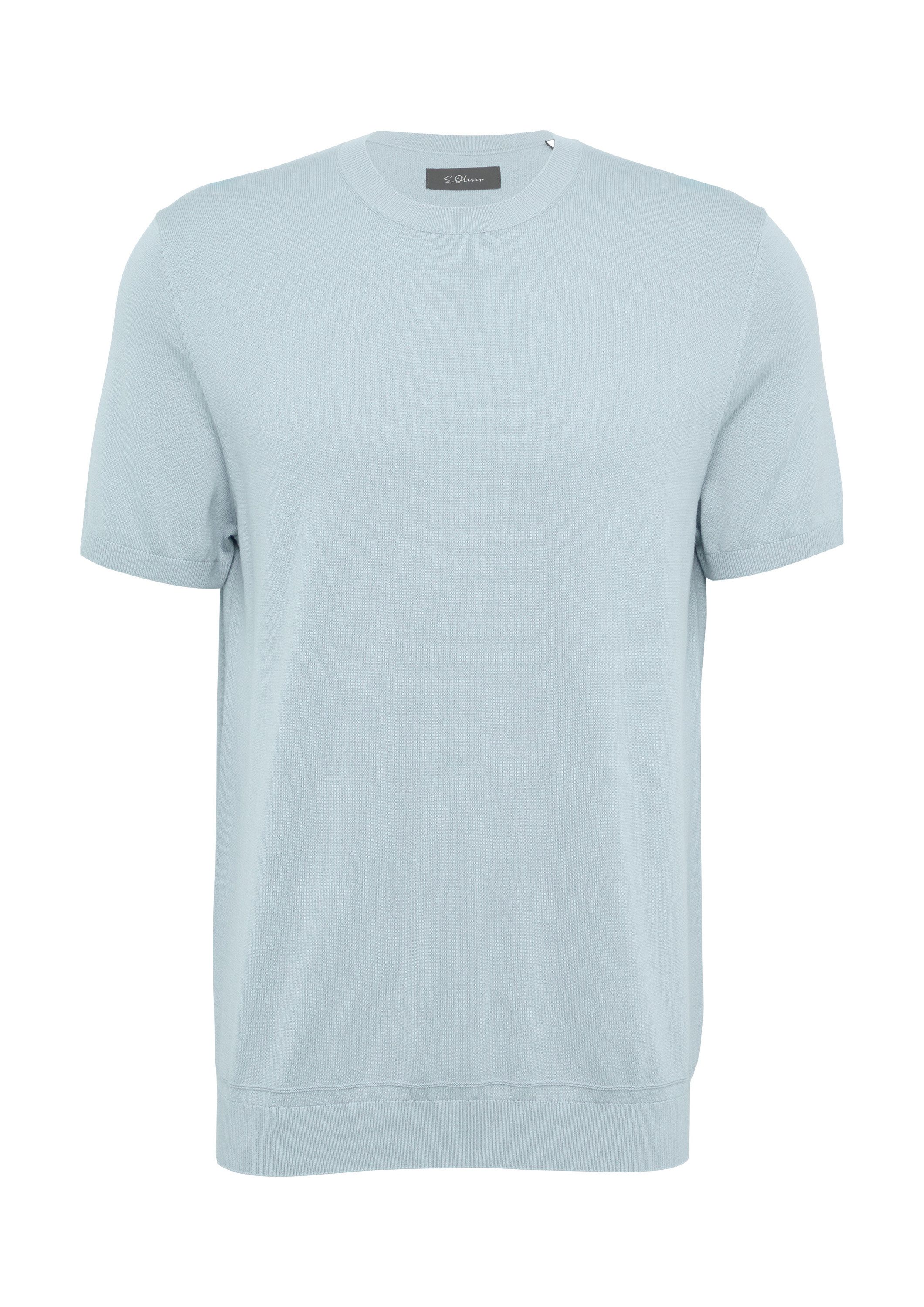 s.Oliver Kurzarmpullover Strickpullover Feingestricktes T-Shirt aus Baumwol günstig online kaufen