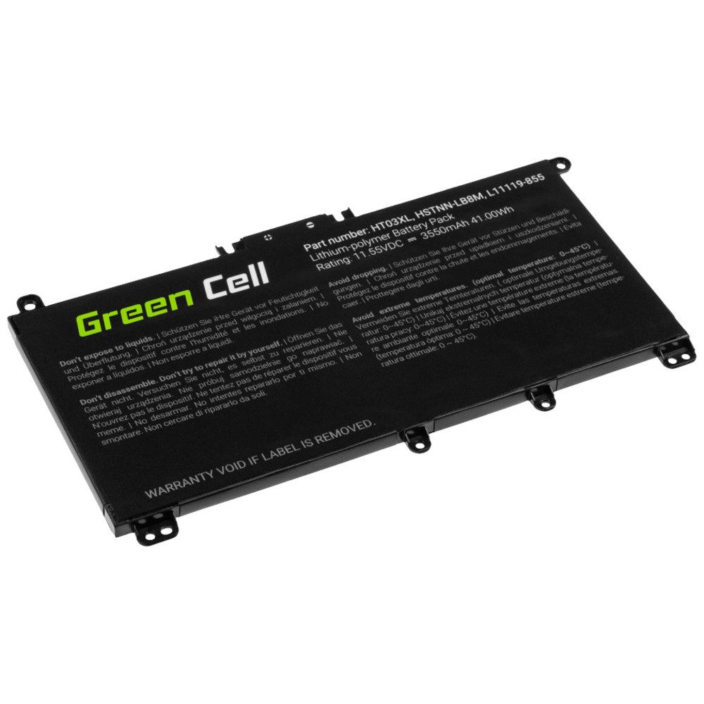 Green Cell Notebook-Akku HT03XL 11.4 V 3400 mAh HP Laptop-Akku