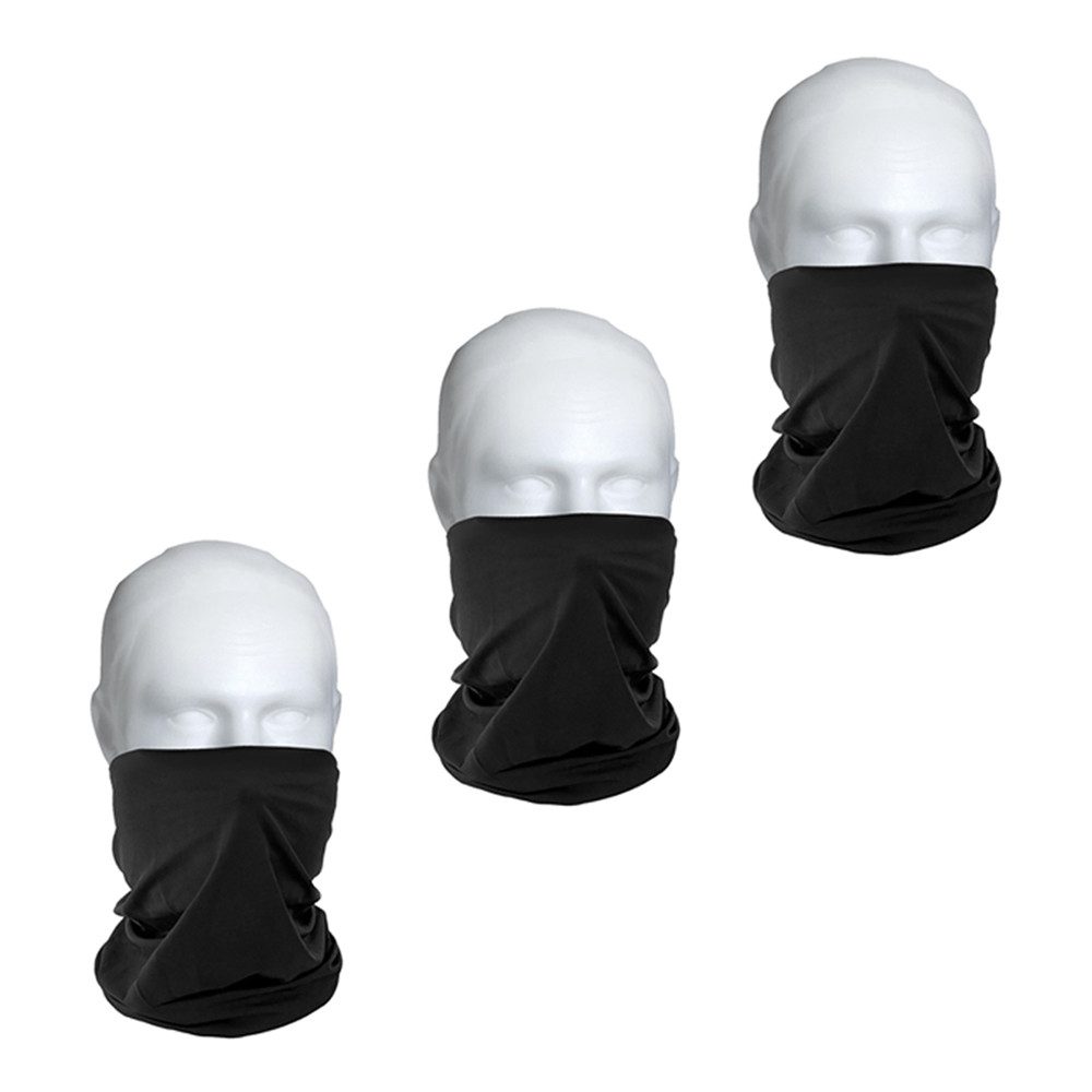 Abdeckhaube 3er-Set Bandana Halstuch BM2 Motorrad Multifunktionstuch schwarz one-S